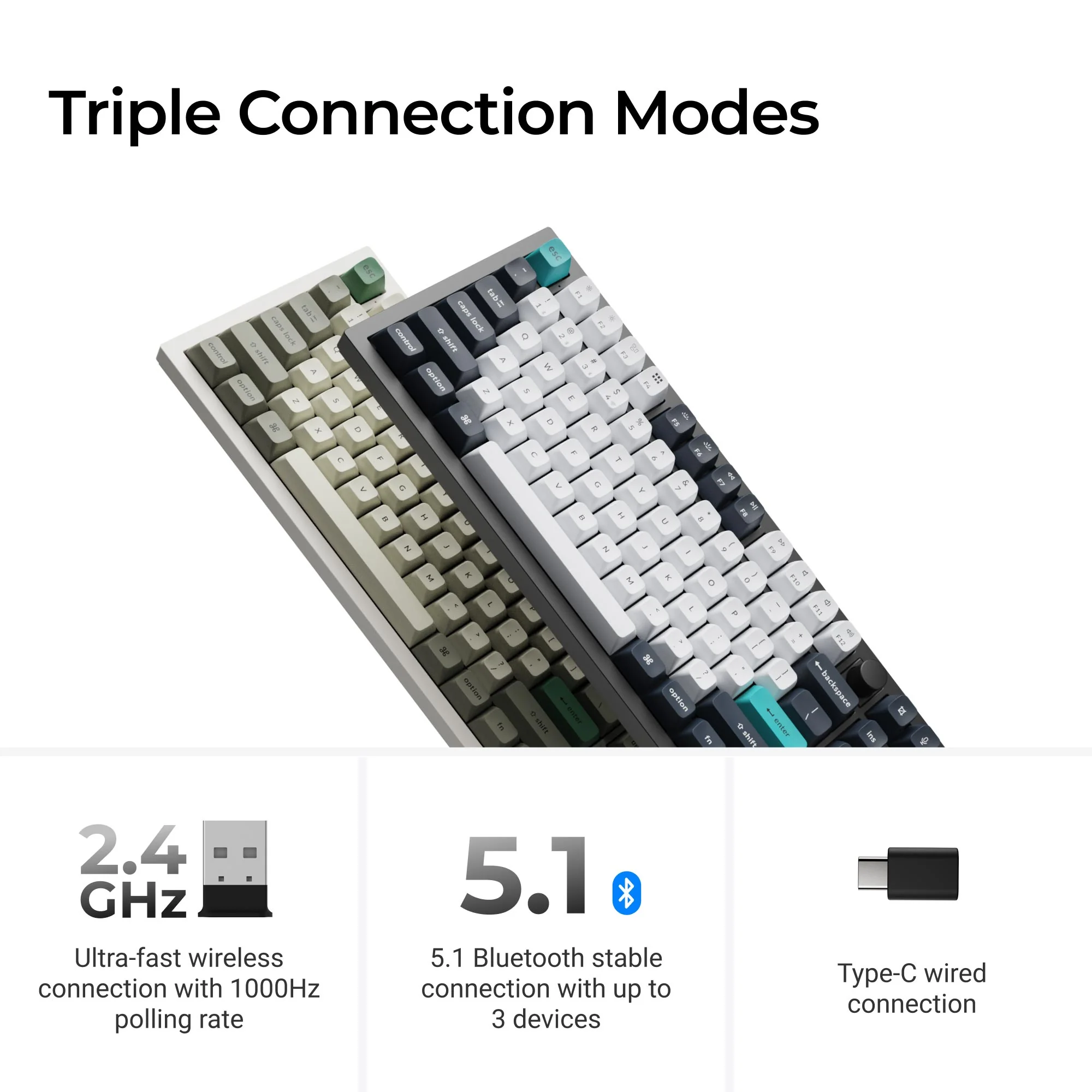 Keychron Q6 Max QMK/VIA langaton mukautettu mekaaninen näppäimistö