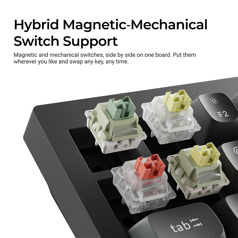 Teclado Keychron V6 Ultra Hybrid 8K inalámbrico magnético y mecánico