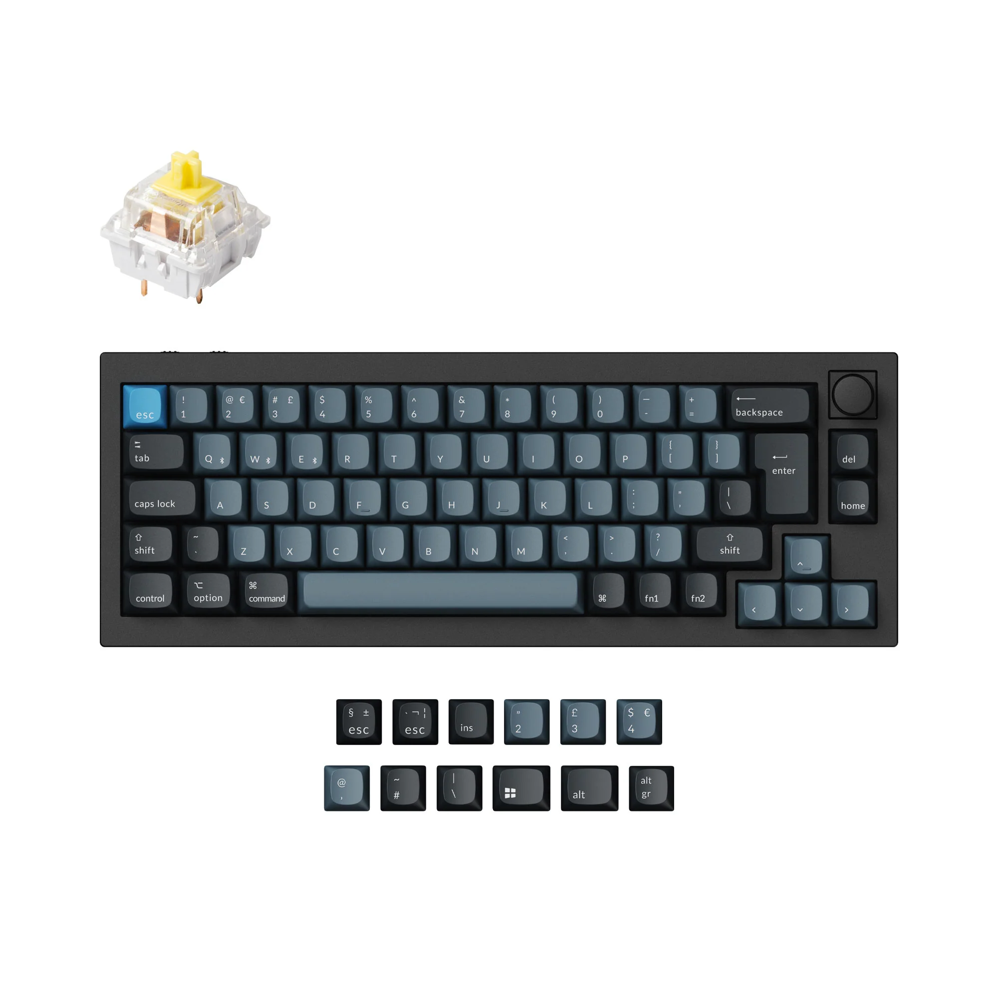 Keychron Q2 Pro teclado mecánico inalámbrico personalizable QMK/VIA - colección de distribución ISO