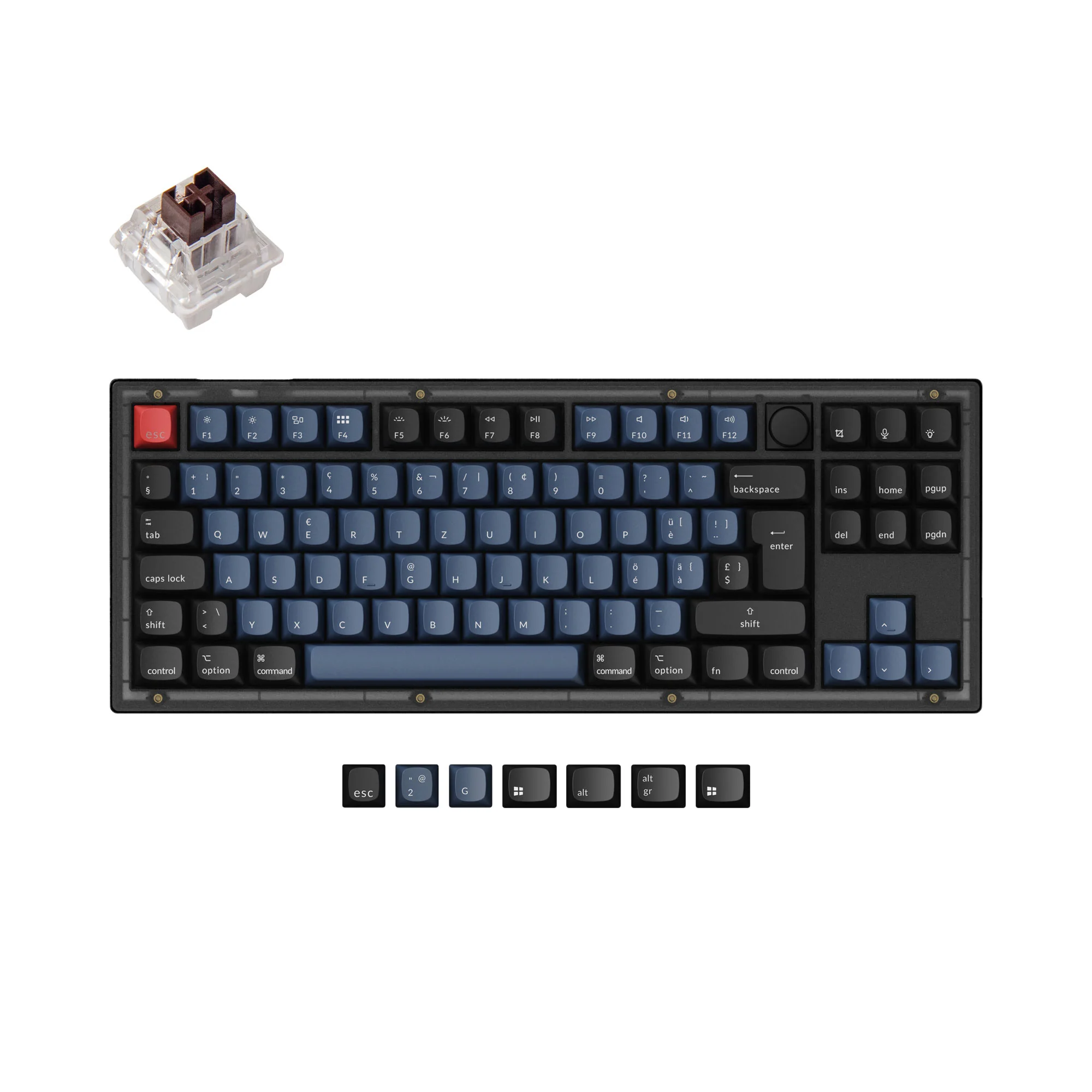 Keychron V3 QMK Custom -mekaaninen näppäimistö, ISO-asettelukokoelma