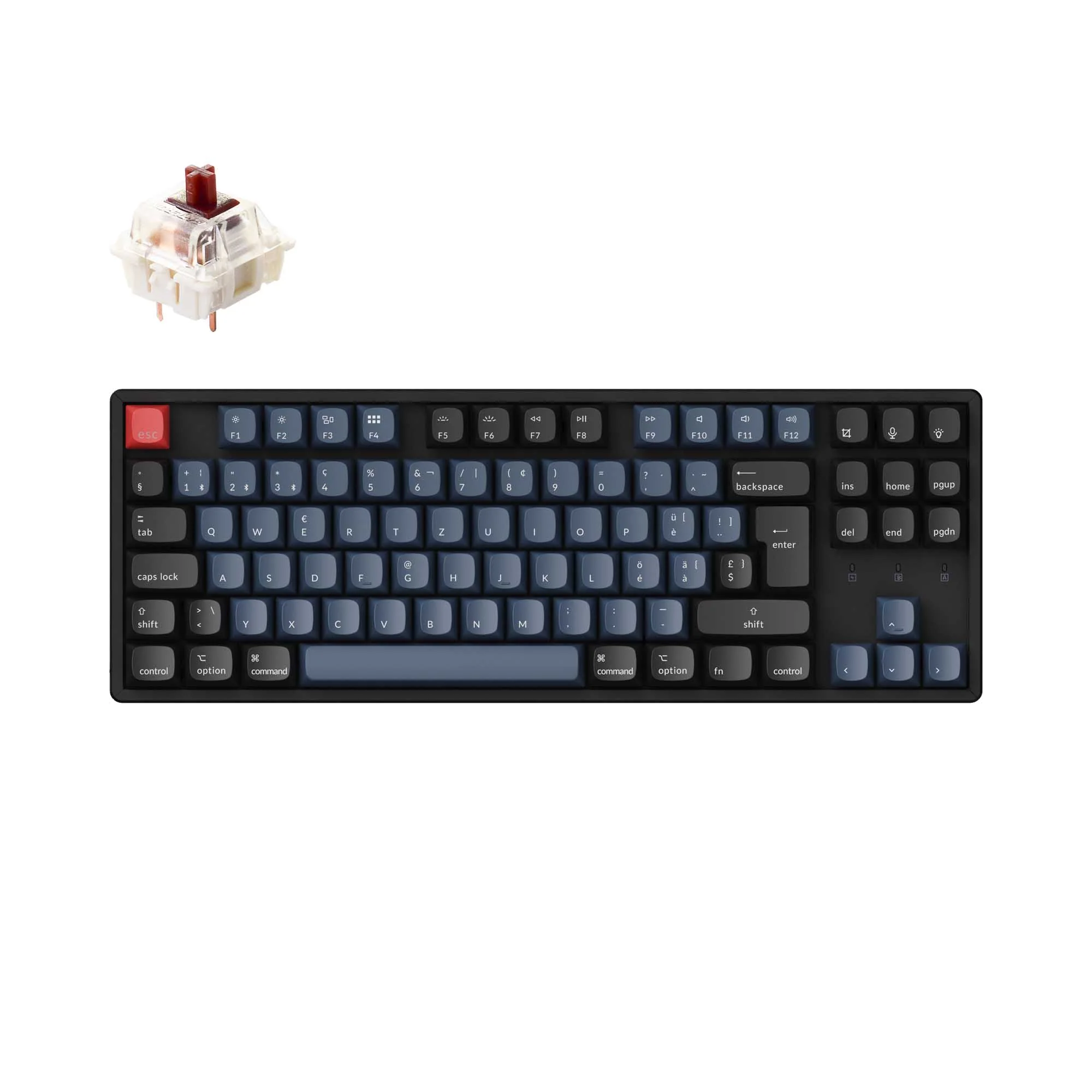 Colección de teclado mecánico inalámbrico Keychron K8 Pro QMK/VIA con distribución ISO