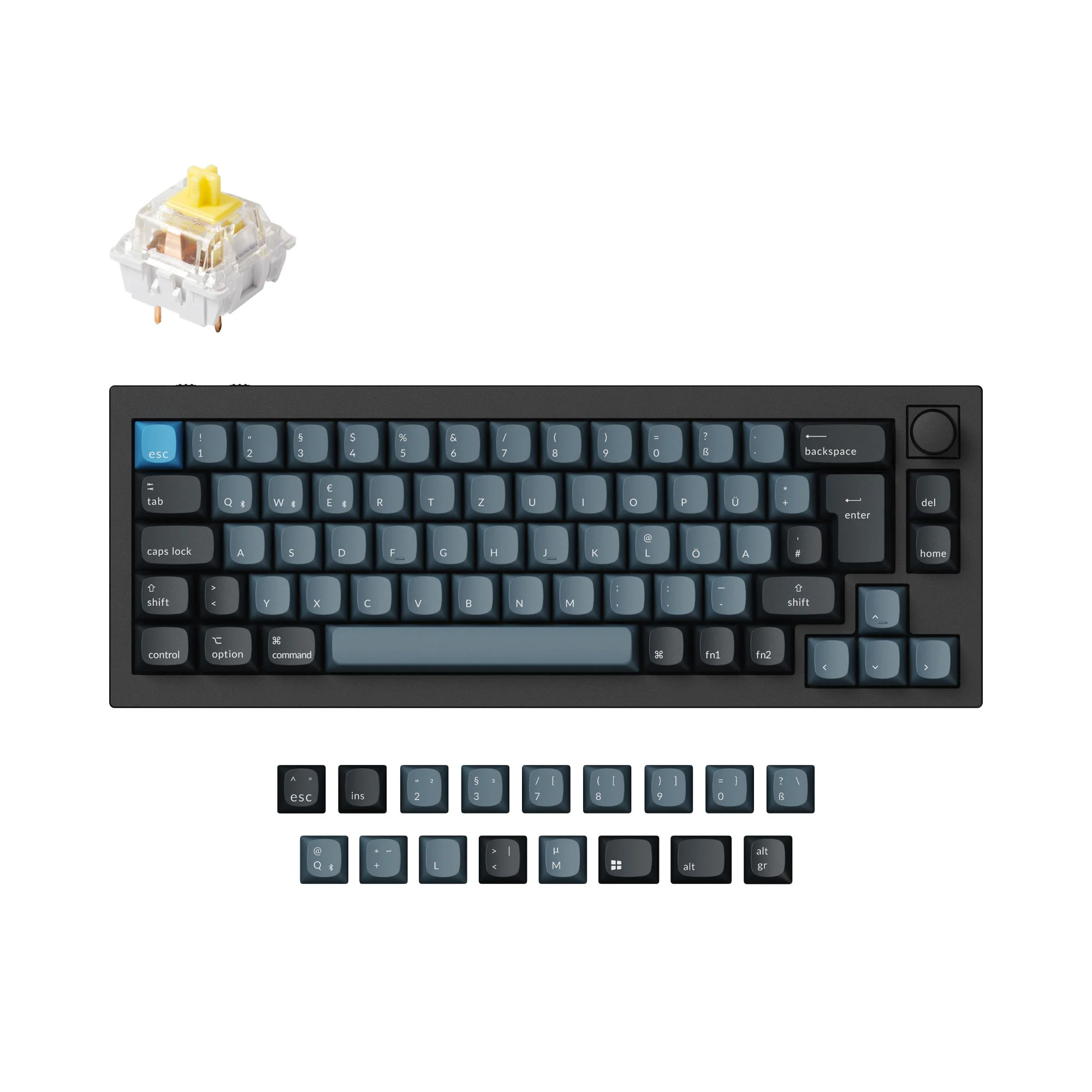 Keychron Q2 Pro teclado mecánico inalámbrico personalizable QMK/VIA - colección de distribución ISO