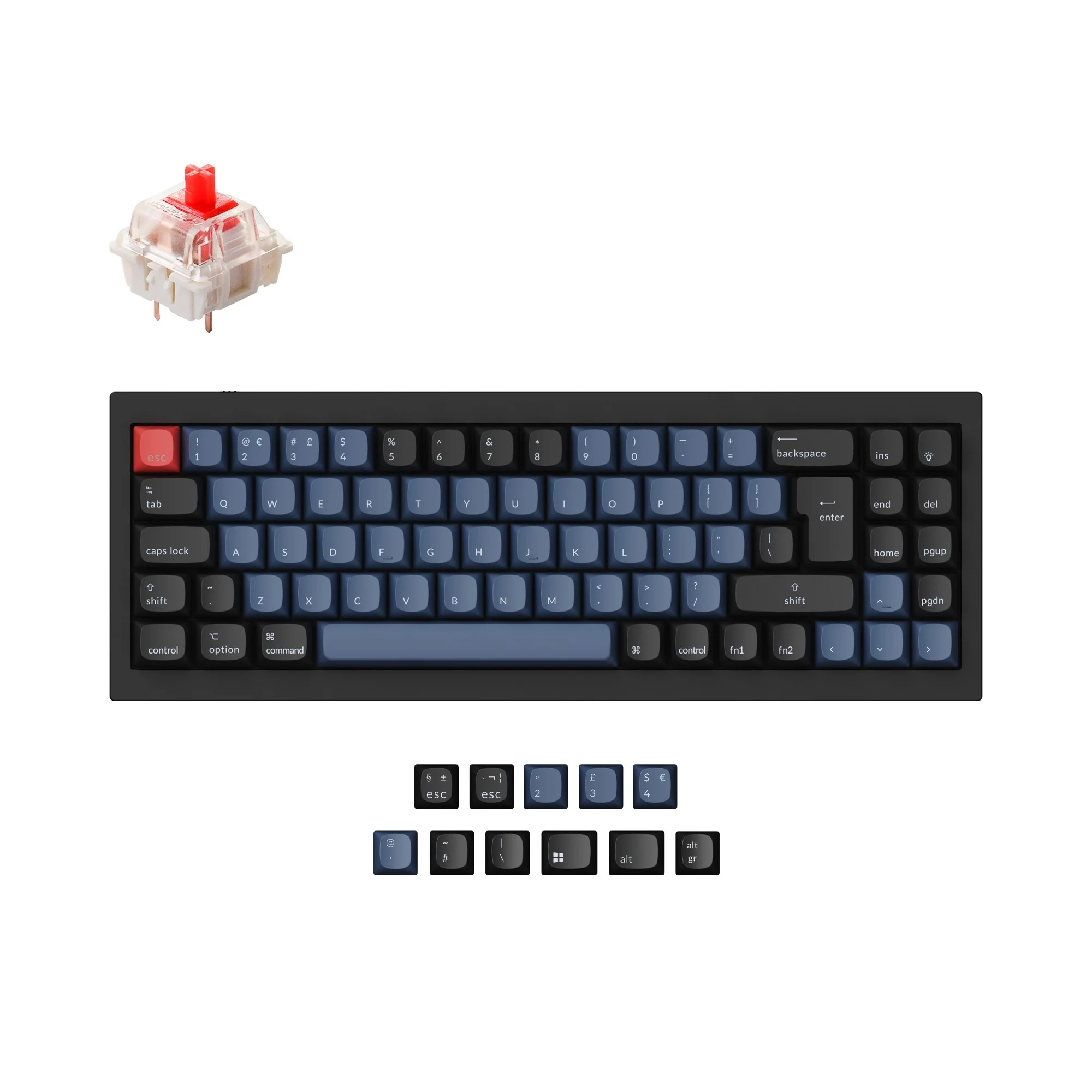 Colección Keychron Q7 QMK teclado mecánico personalizado diseño ISO