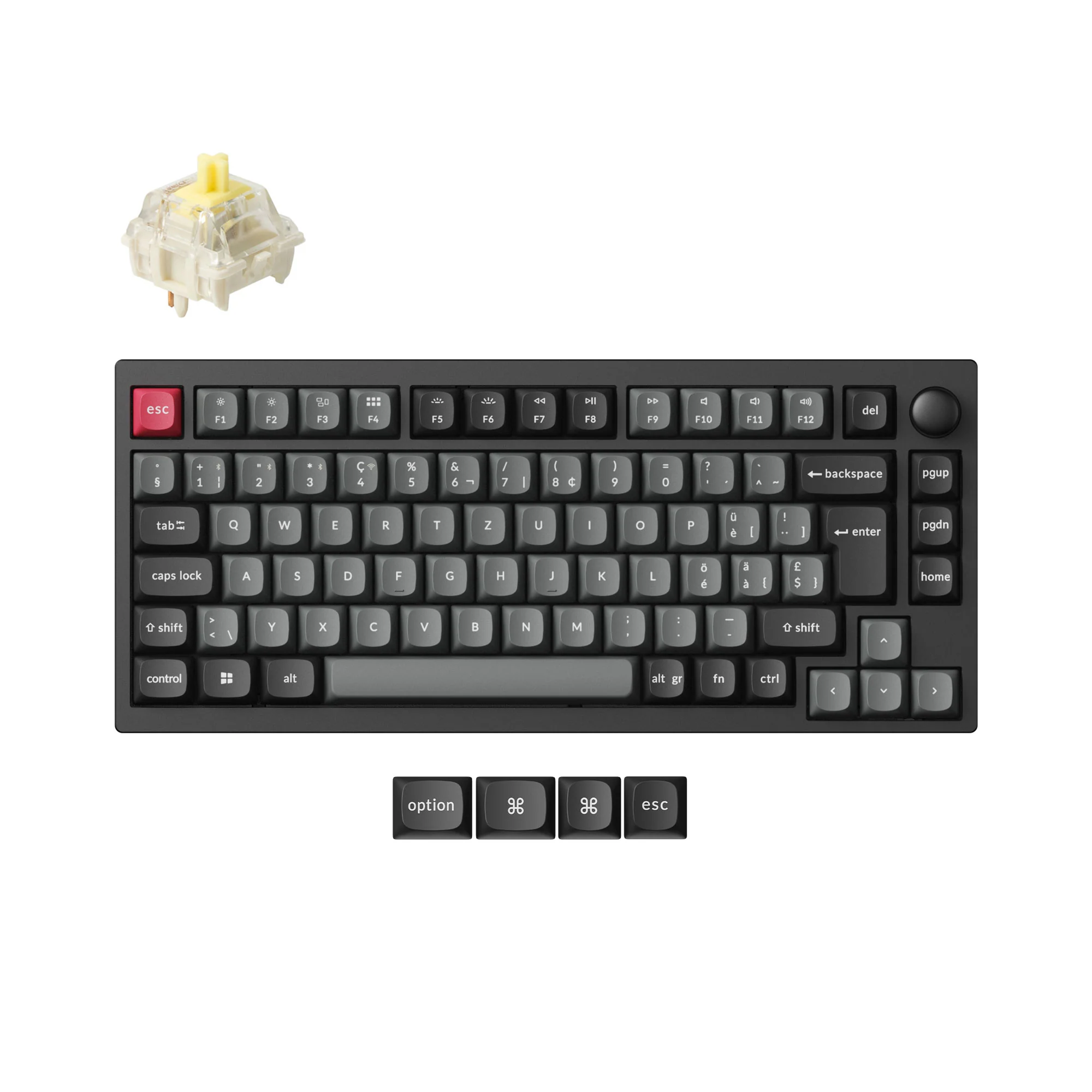 Lemokey P1 QMK langaton custom-mekaaninen näppäimistö ISO-layout-kokoelma