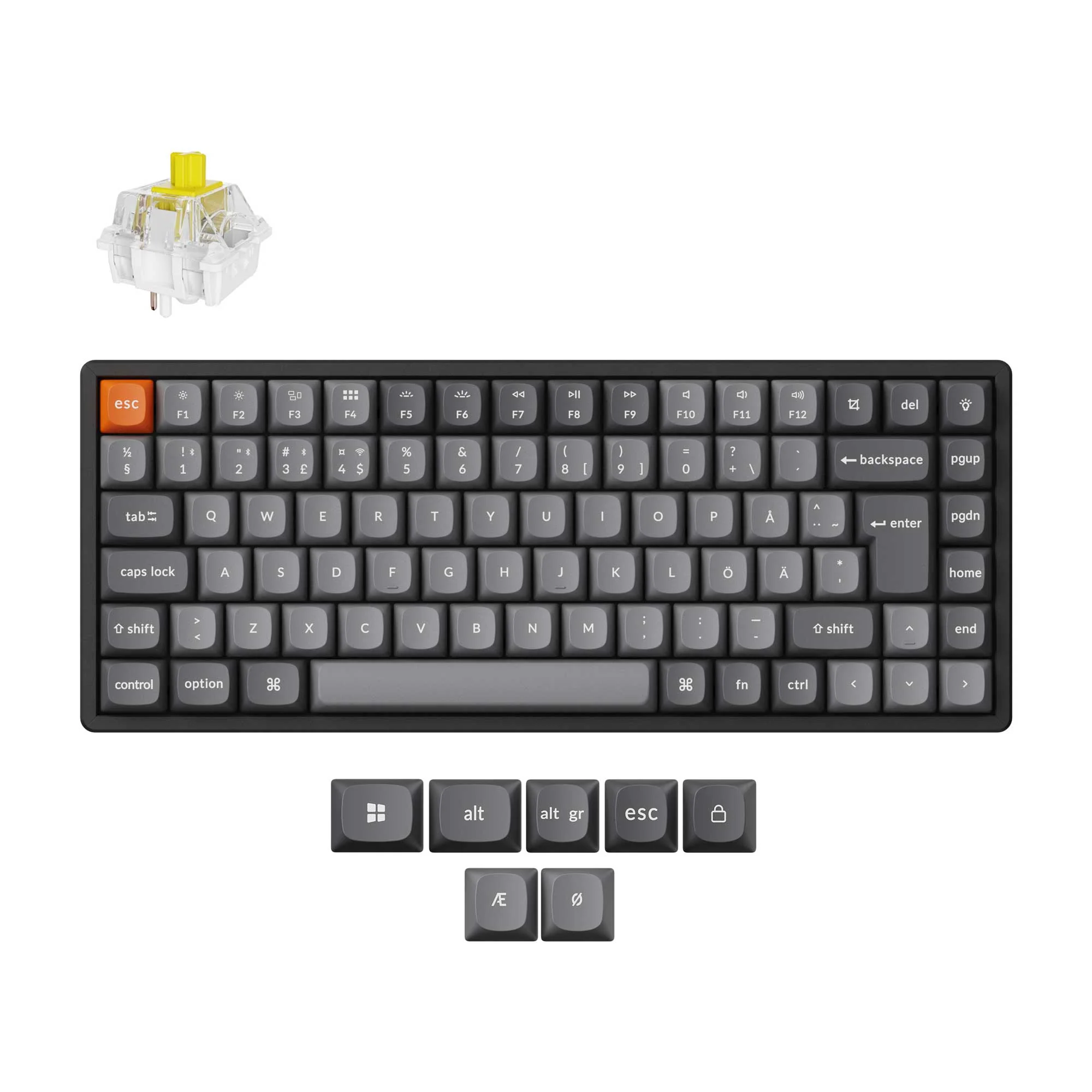Keychron K2 Max Teclado mecánico inalámbrico QMK, colección de distribución ISO