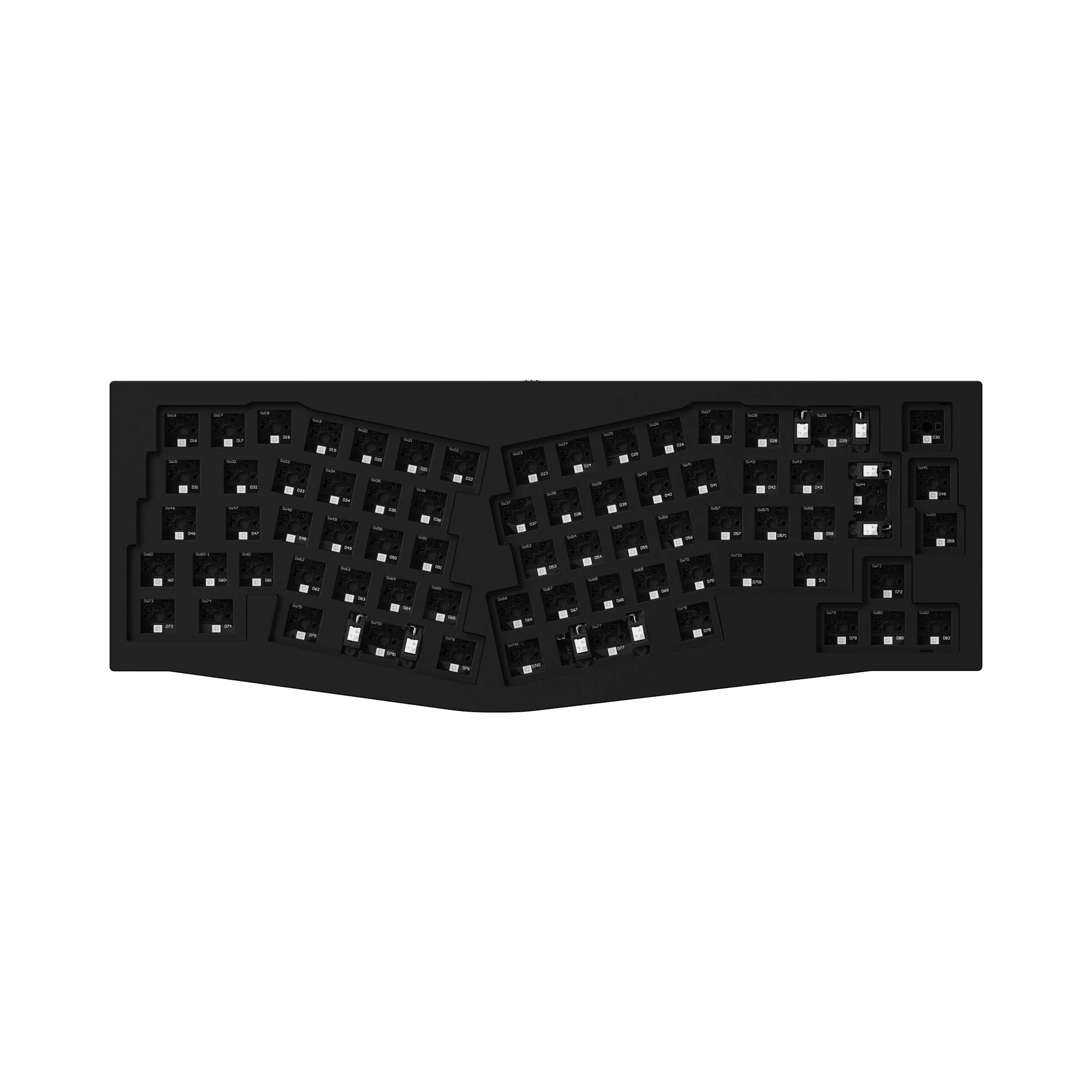 Teclado Mecânico Personalizado QMK Keychron Q8 (Layout Alice) - Coleção de Layout ISO