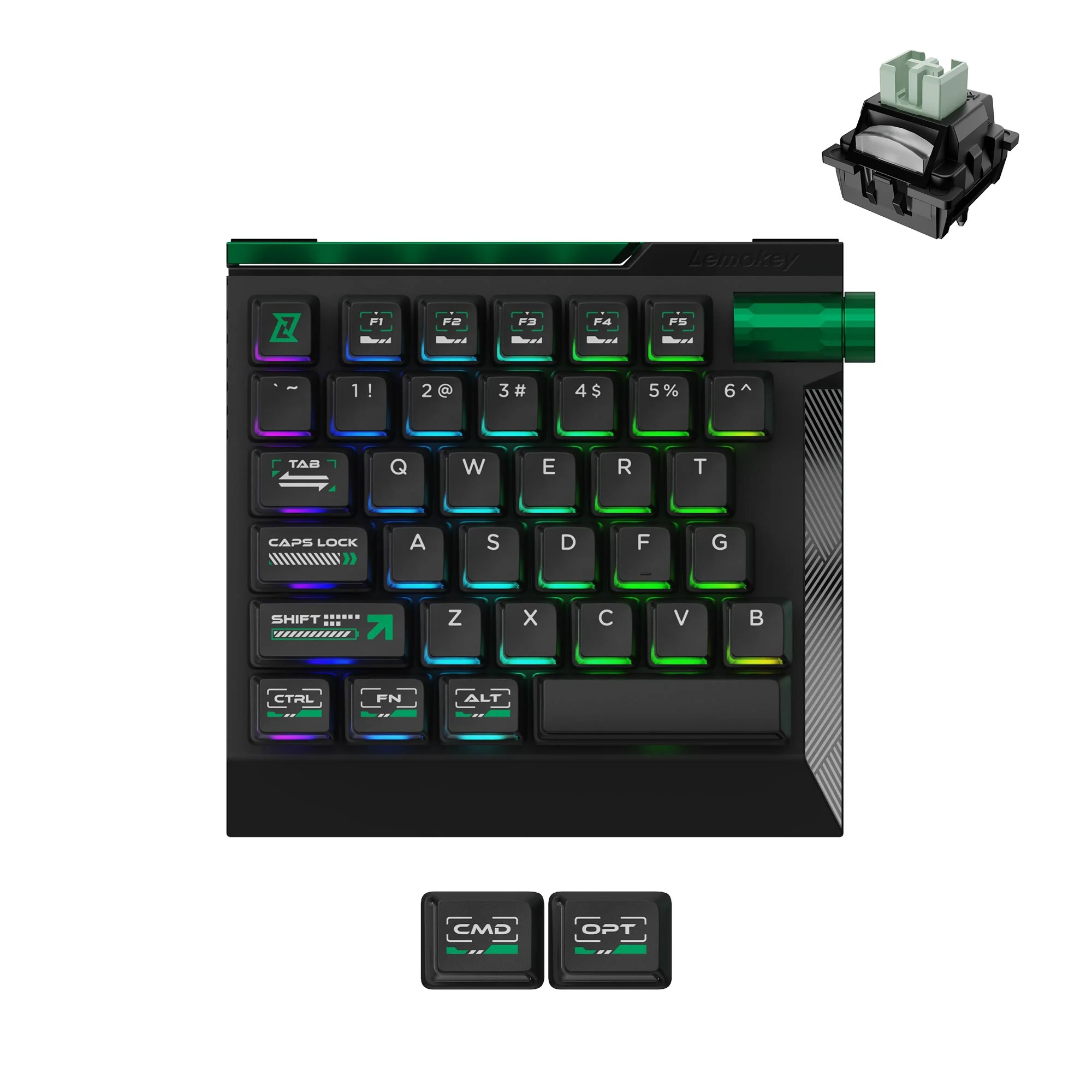 Lemokey L0 HE Teclado gaming de una mano con interruptores magnéticos