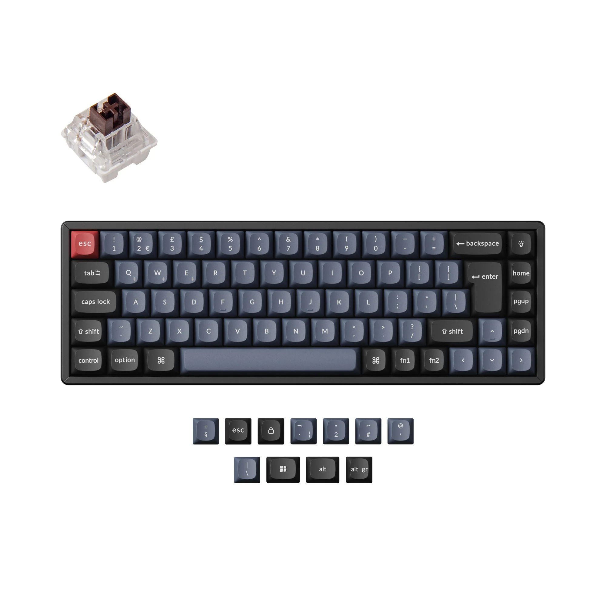 Keychron K6 Pro QMK/VIA Teclado Mecânico Sem Fio Coleção Layout ISO