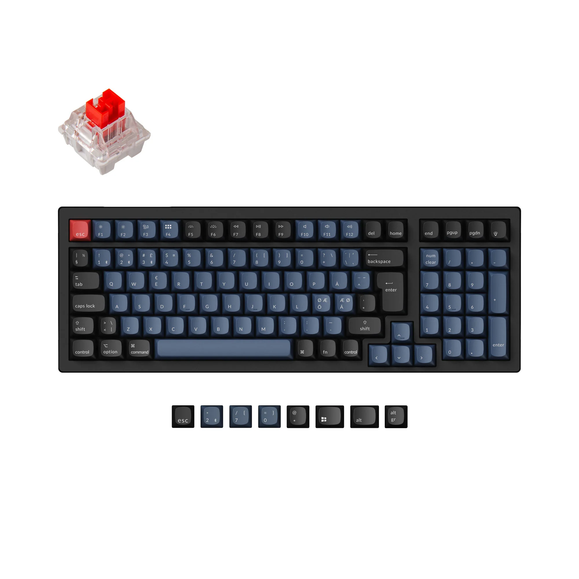 Keychron K4 Pro QMK/VIA Teclado Mecânico Sem Fio Coleção de Layout ISO