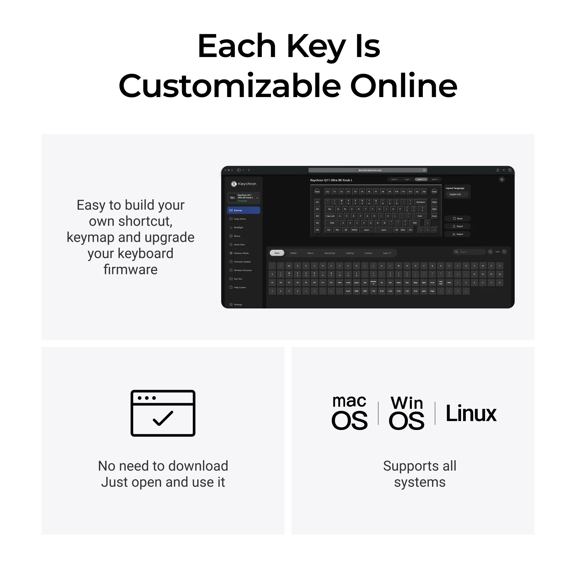 Keychron Q11 Ultra 8K Wireless Custom Mechanical Keyboard