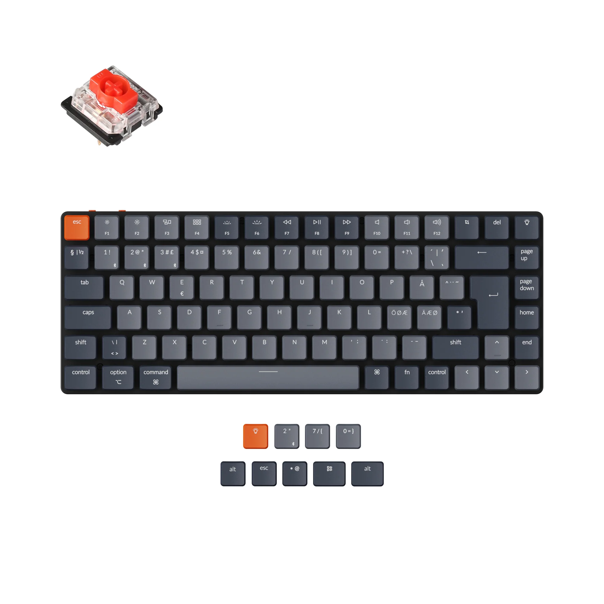 Clavier mécanique sans fil ultra-fin Keychron K3 (disposition ISO nordique) - Version 2