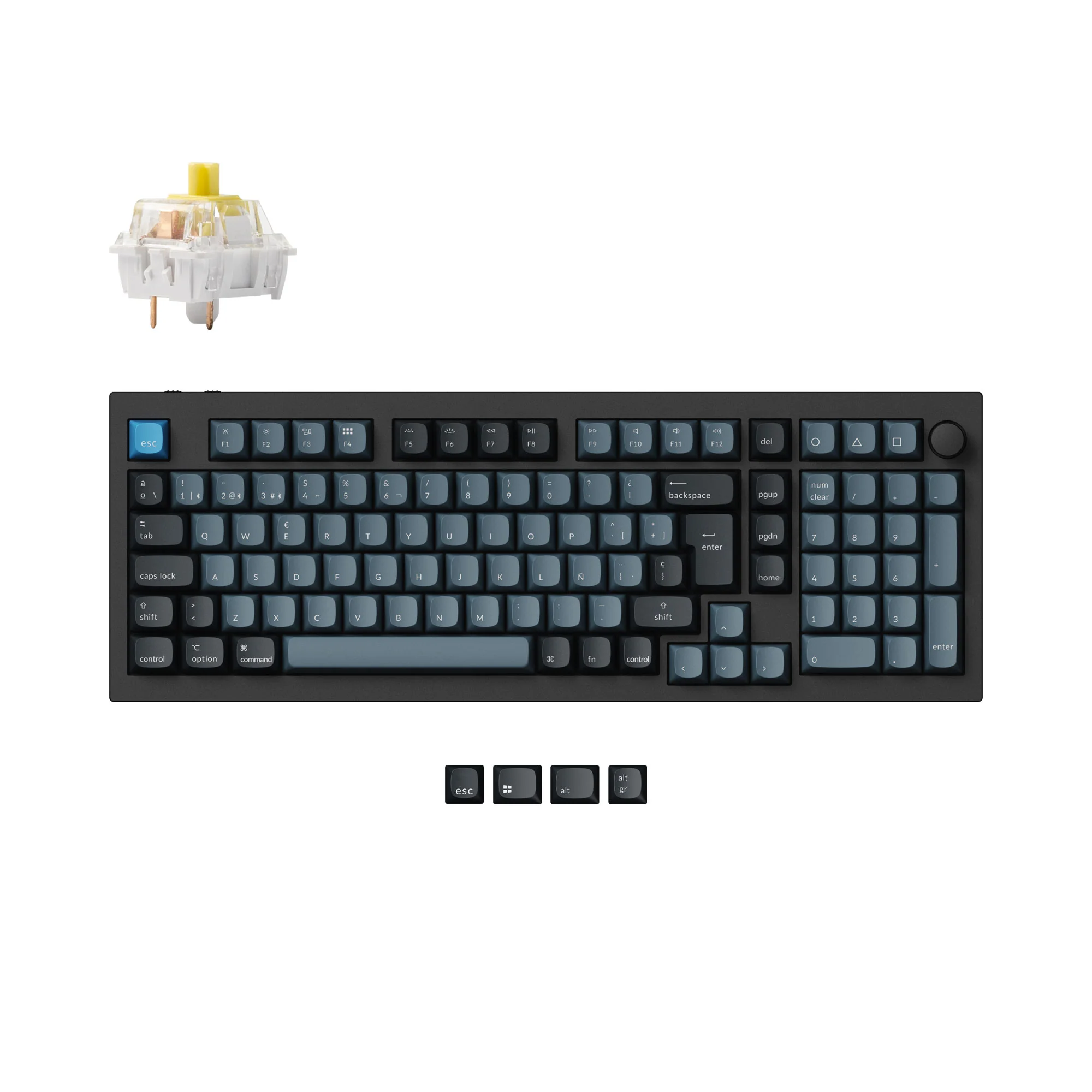 Keychron Q5 Pro QMK/VIA langaton mukautettu mekaaninen näppäimistö ISO-layout-kokoelma