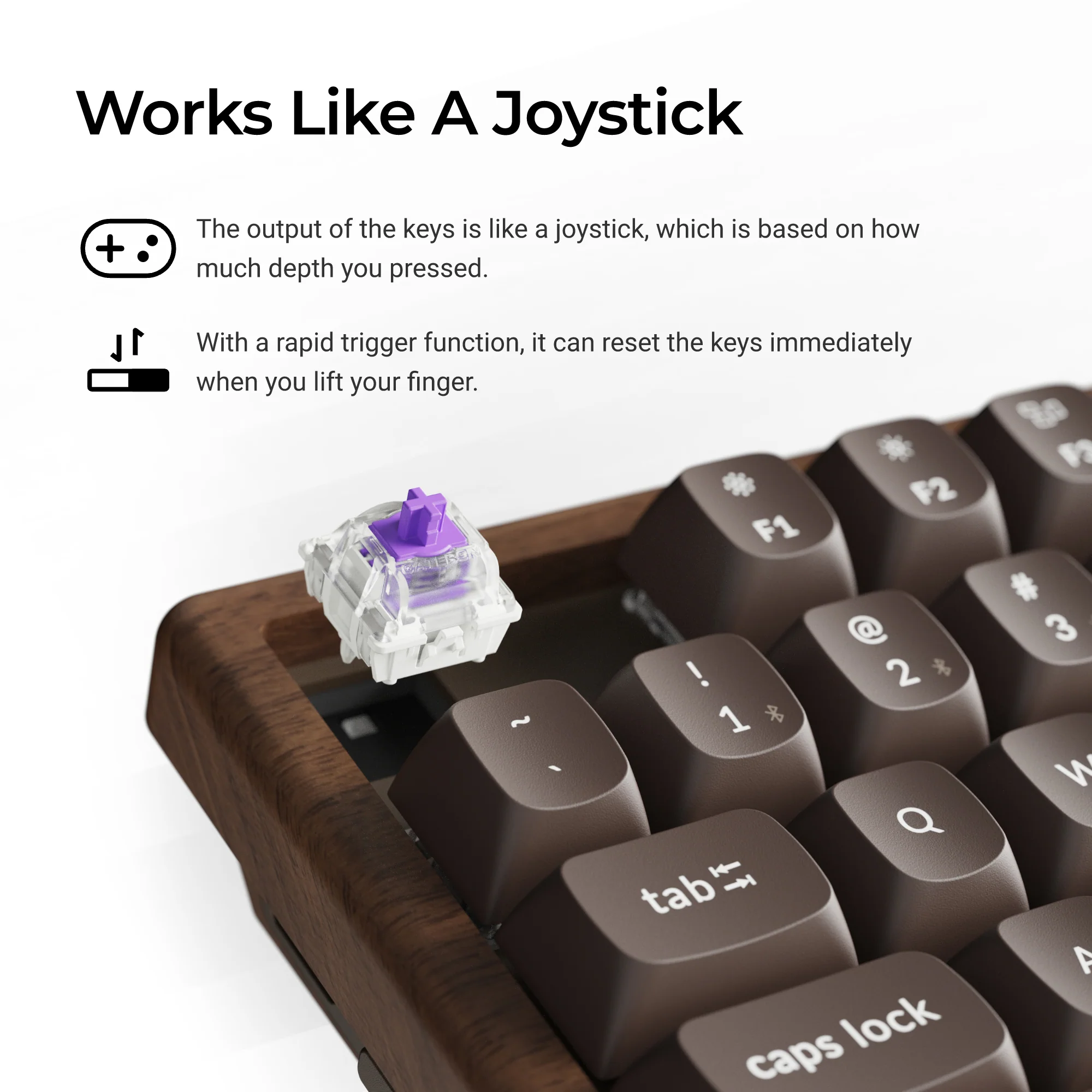 Keychron K8 HE Teclado Inalámbrico Personalizable con Interruptores Magnéticos - Edición Especial Todo Madera
