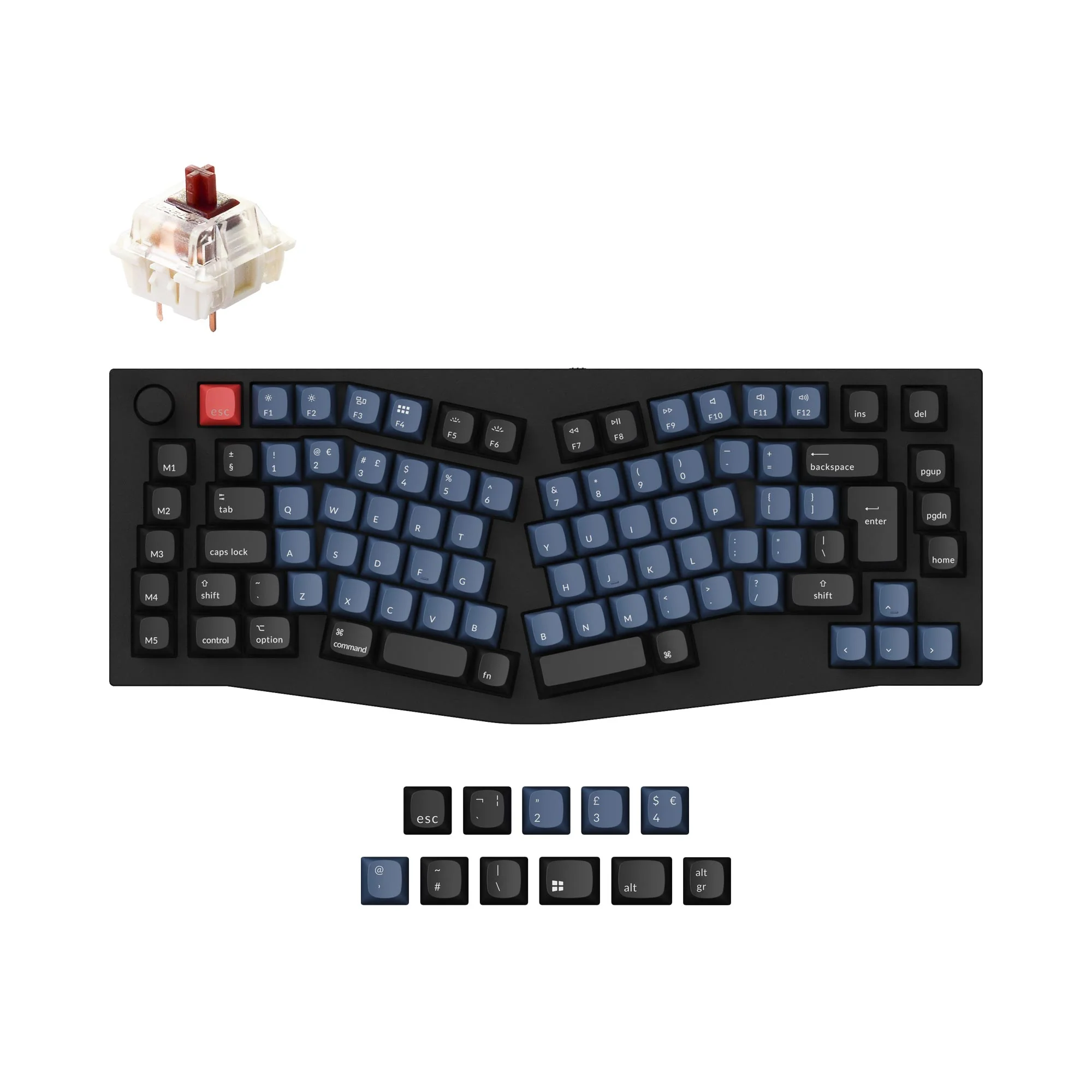 Keychron Q10 (Alice-asettelu) QMK Custom -mekaaninen näppäimistö, ISO-asettelukokoelma