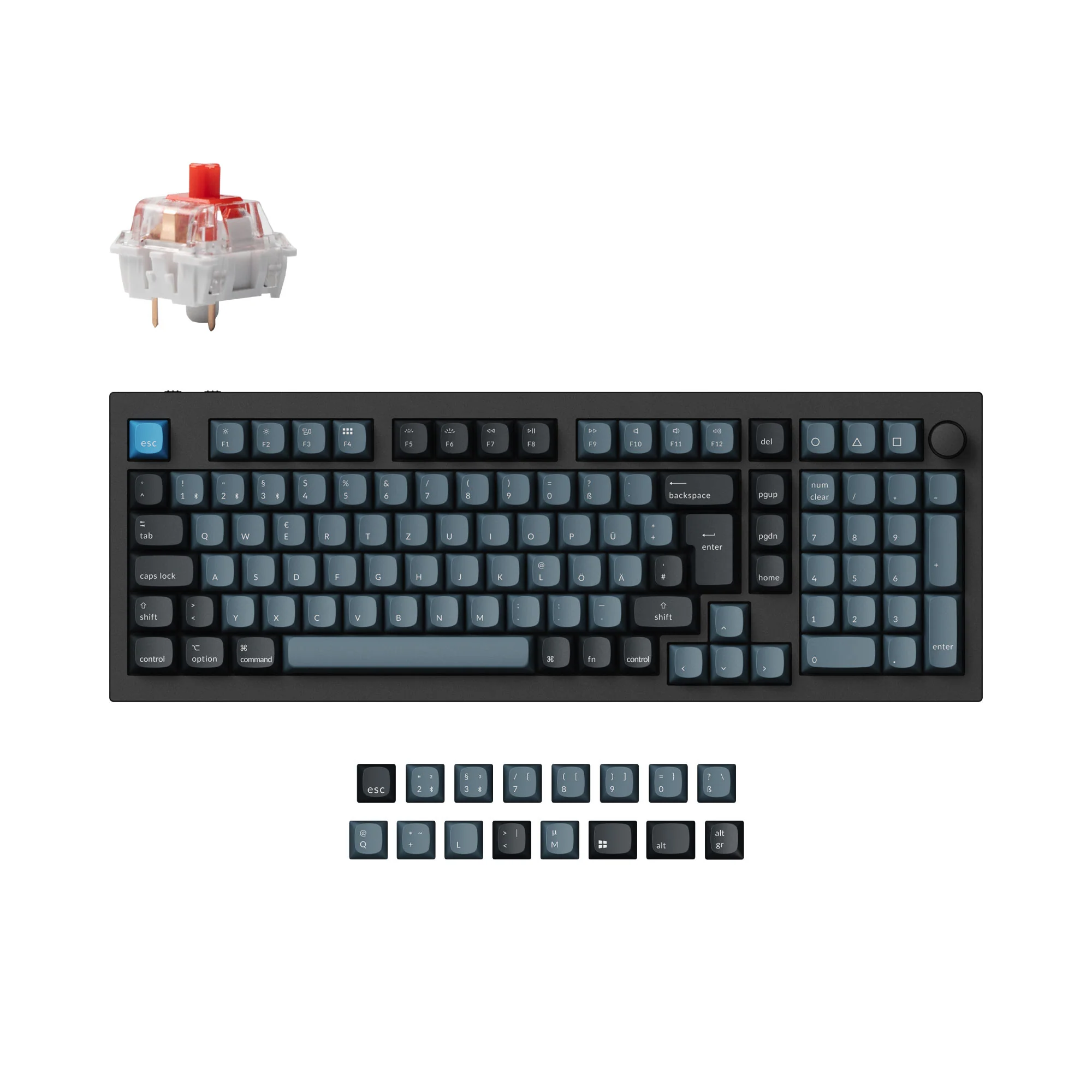 Keychron Q5 Pro QMK/VIA langaton mukautettu mekaaninen näppäimistö ISO-layout-kokoelma