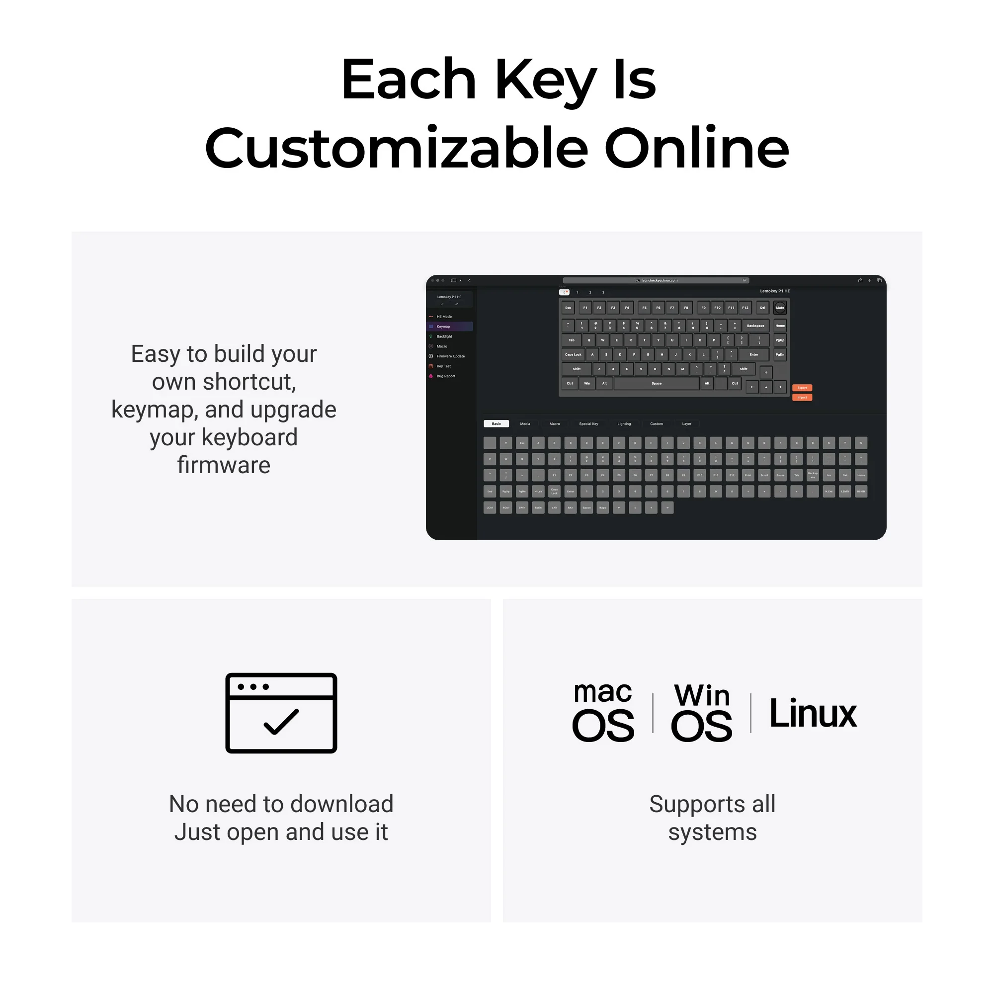 Lemokey P1 HE Teclado gaming inalámbrico personalizado con interruptor magnético