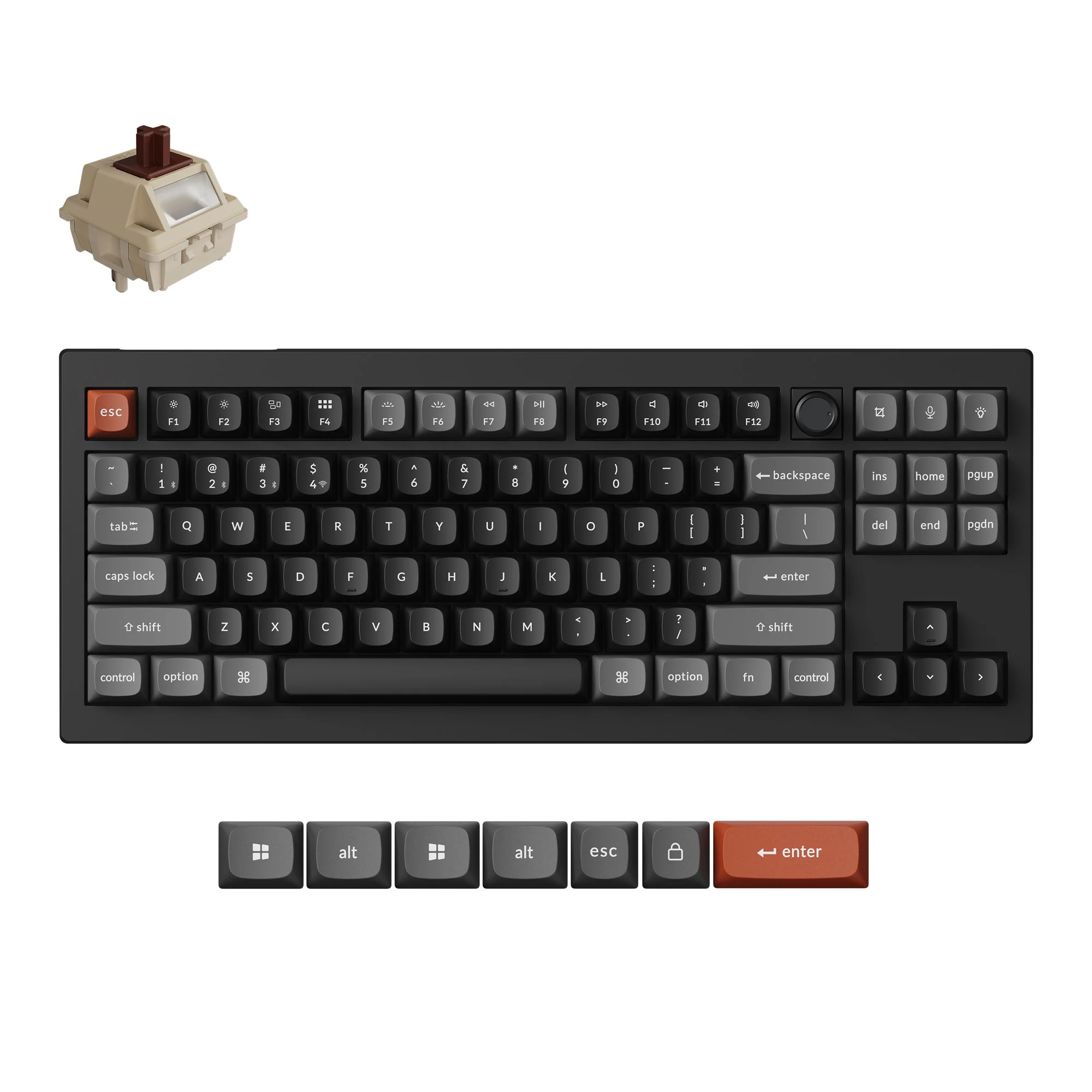 Keychron V3 Ultra 8K langaton mukautettava mekaaninen näppäimistö