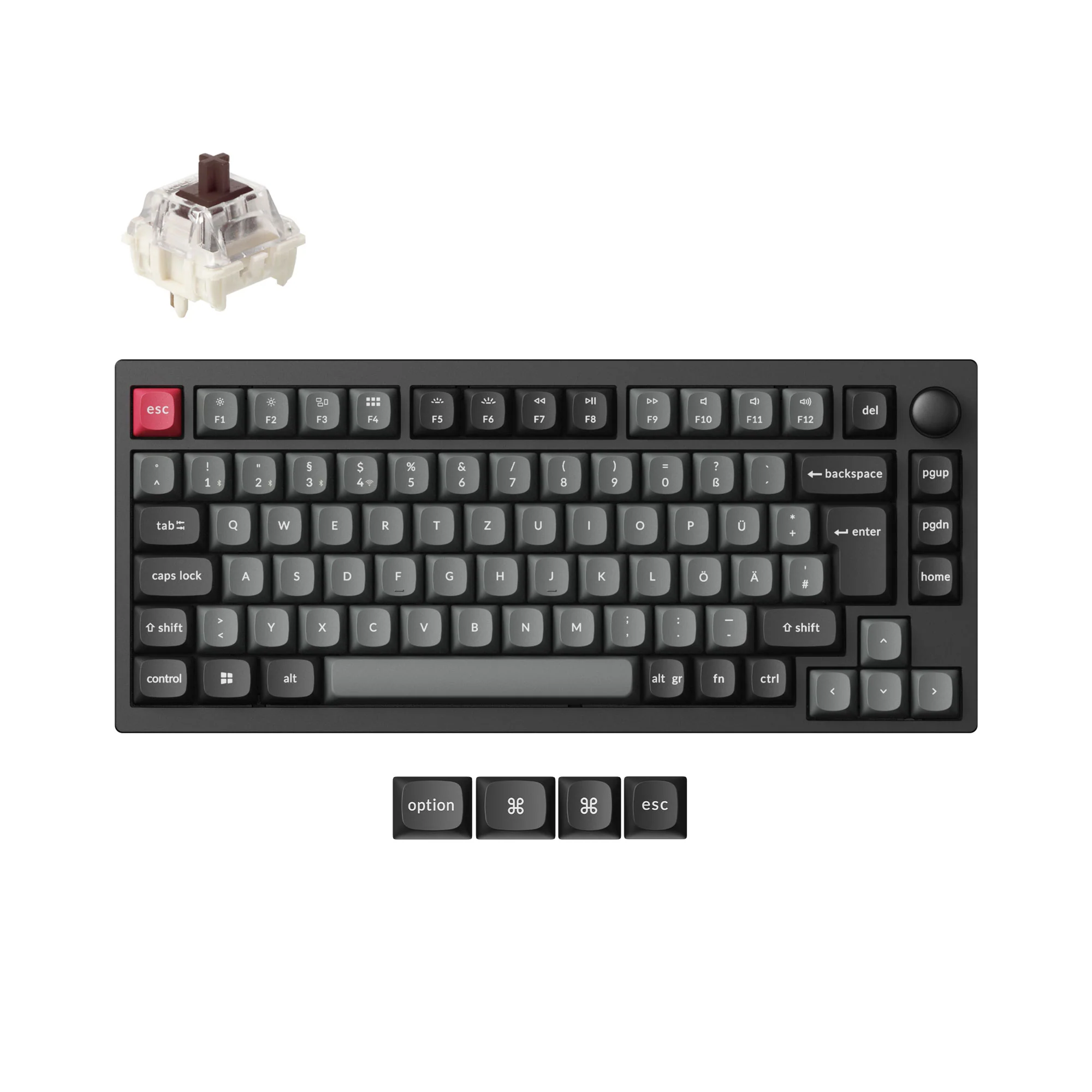 Lemokey P1 QMK langaton custom-mekaaninen näppäimistö ISO-layout-kokoelma