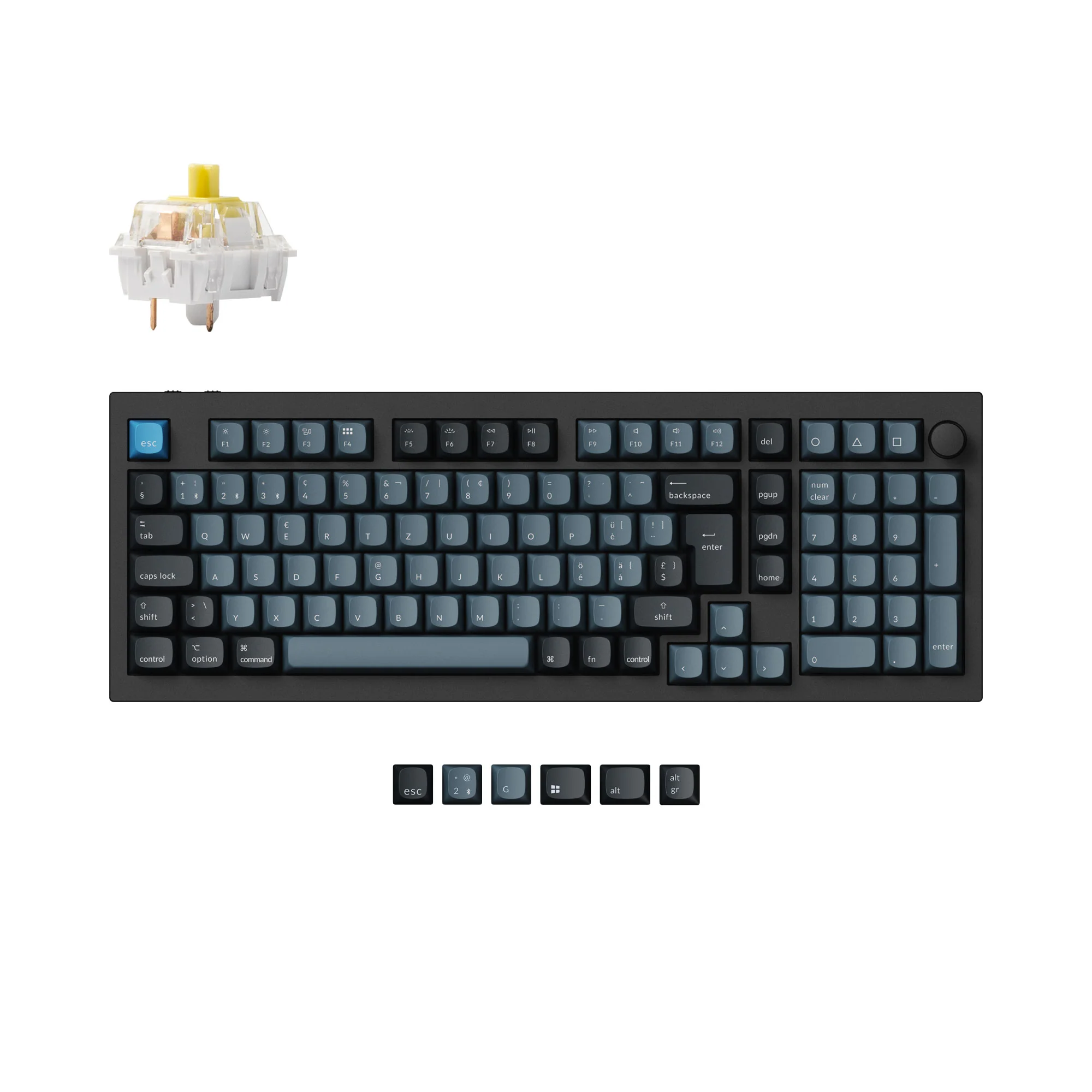 Keychron Q5 Pro QMK/VIA langaton mukautettu mekaaninen näppäimistö ISO-layout-kokoelma