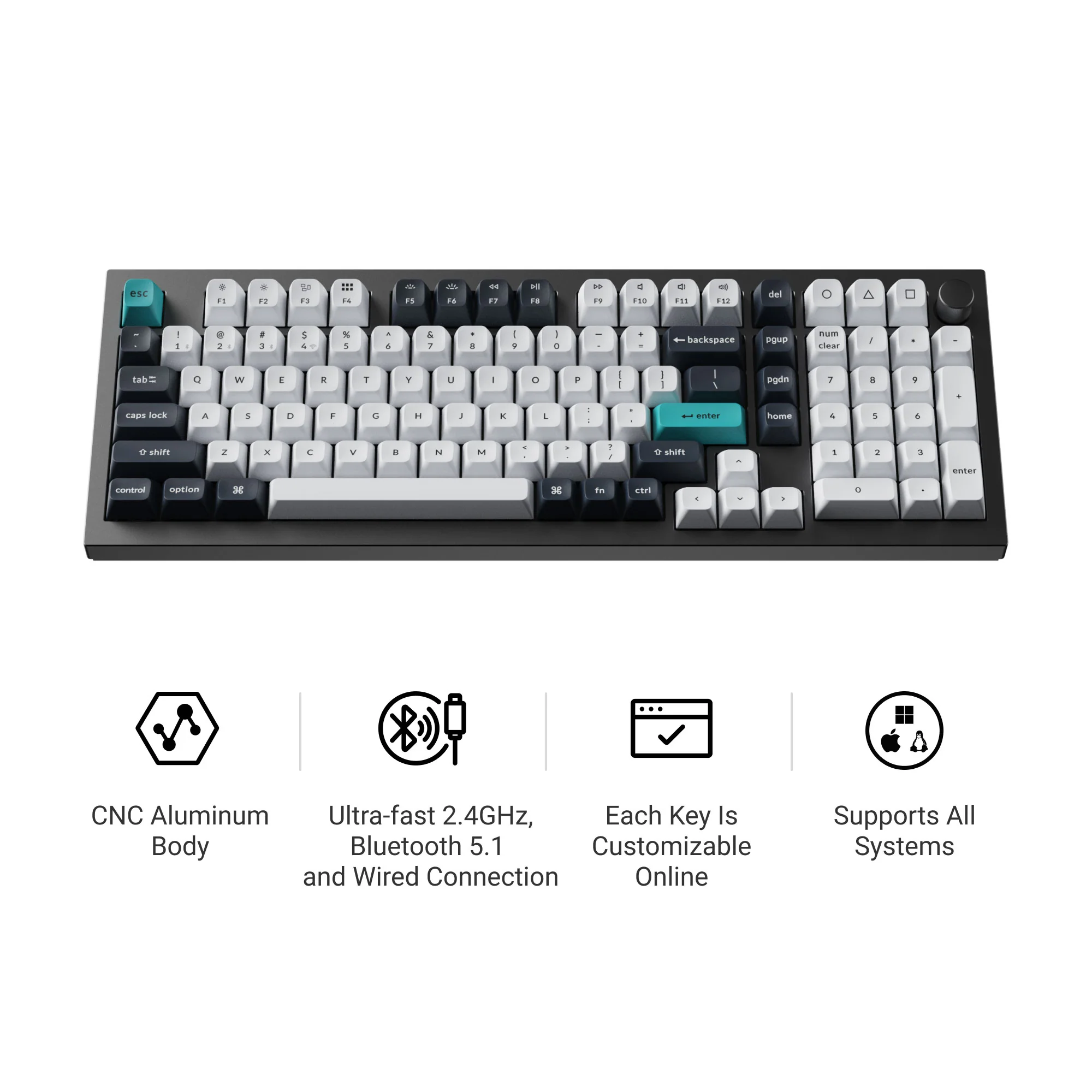 Keychron Q5 Max QMK/VIA Wireless Custom Mechanical Keyboard