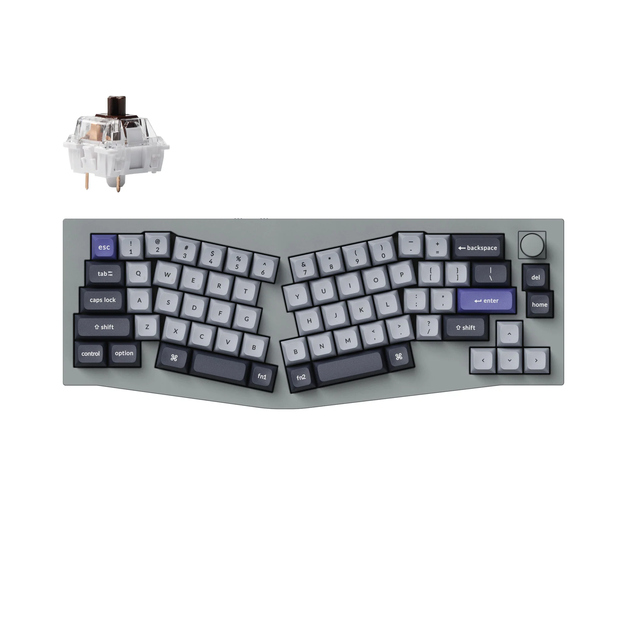 Teclado Mecânico Personalizado Sem Fio Keychron Q8 Pro (Layout Alice) QMK/VIA