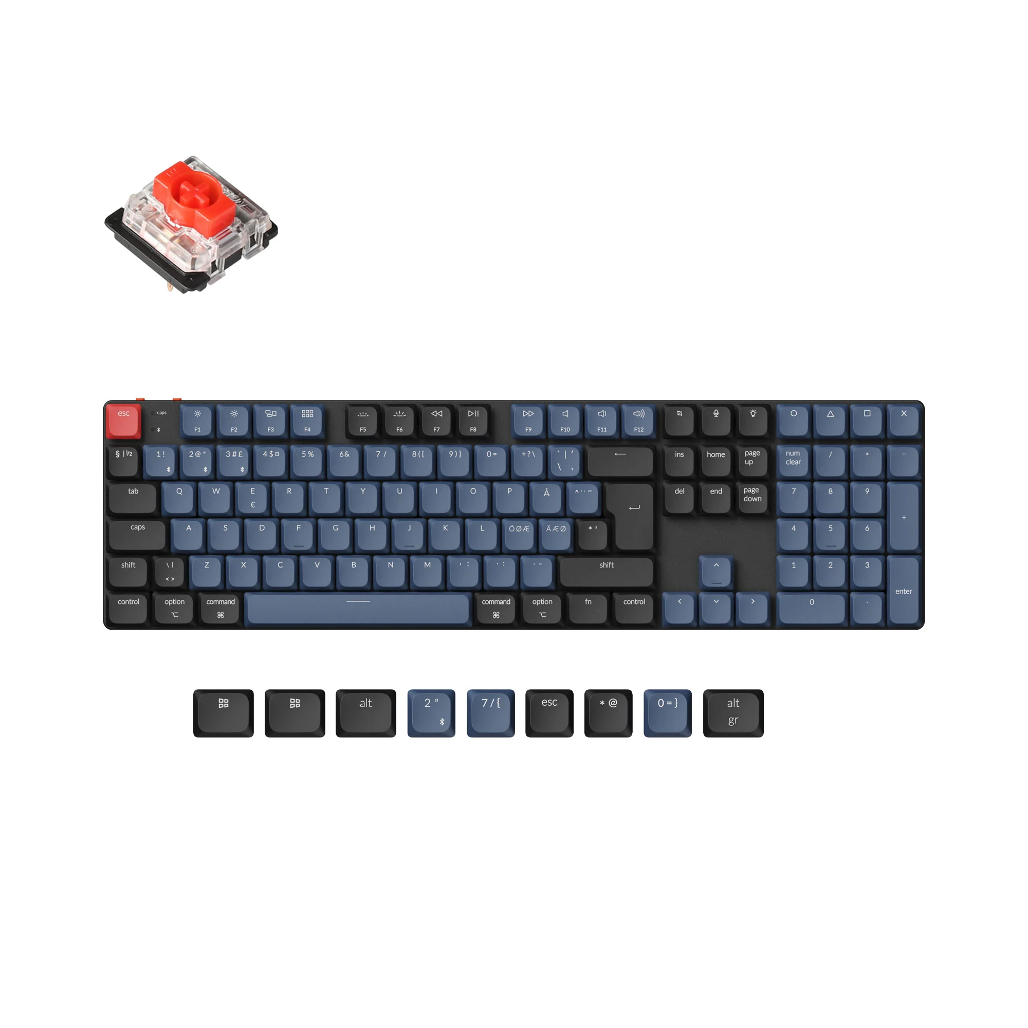 Coleção de teclado mecânico personalizado sem fio Keychron K5 Pro QMK/VIA layout ISO