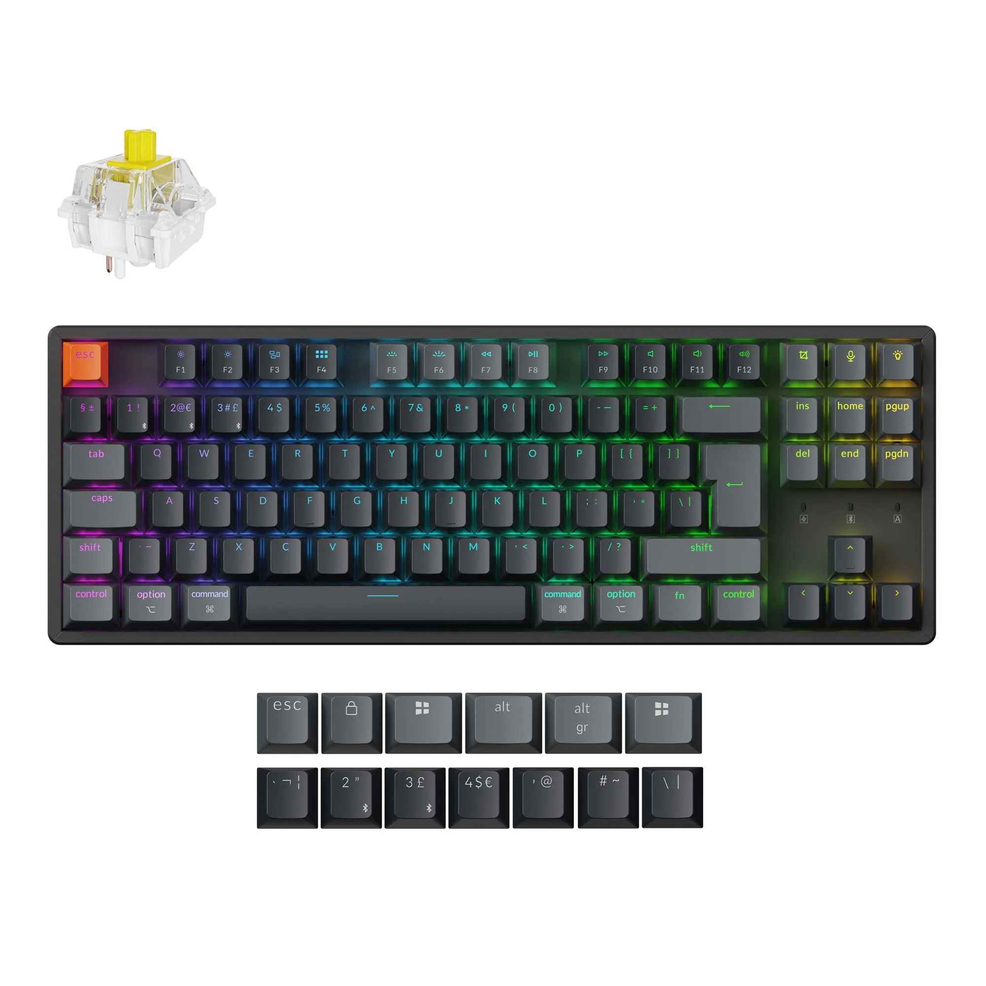 Keychron K8 QMK Wireless Mechanical Keyboard ISO Layout Collection (Version 2)