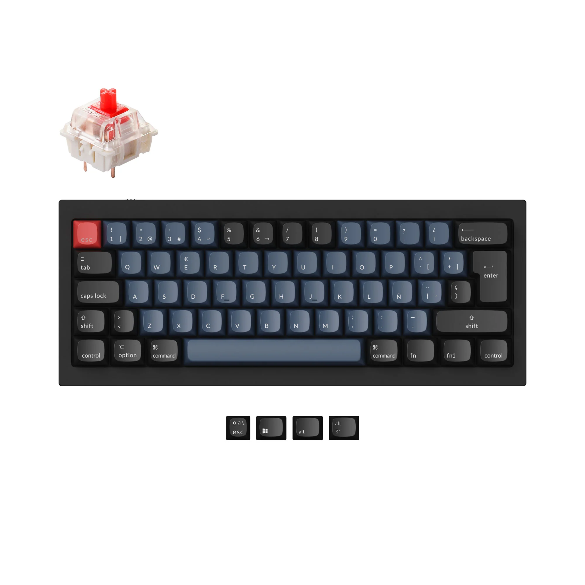 Keychron Q4 QMK Custom mekanisk tastatur ISO-layout-kollektion