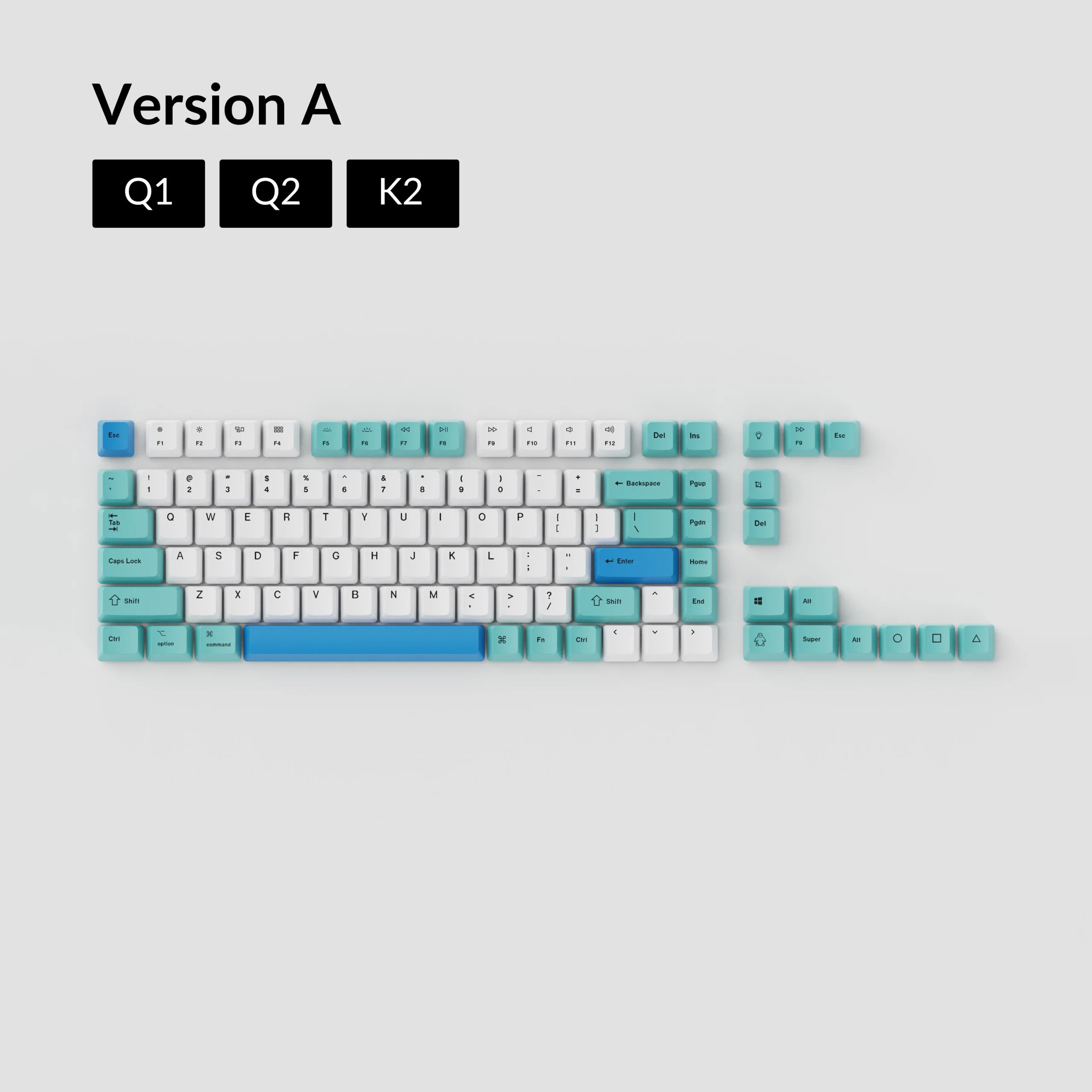 Set de touches PBT Dye-Sub OEM - Iceberg