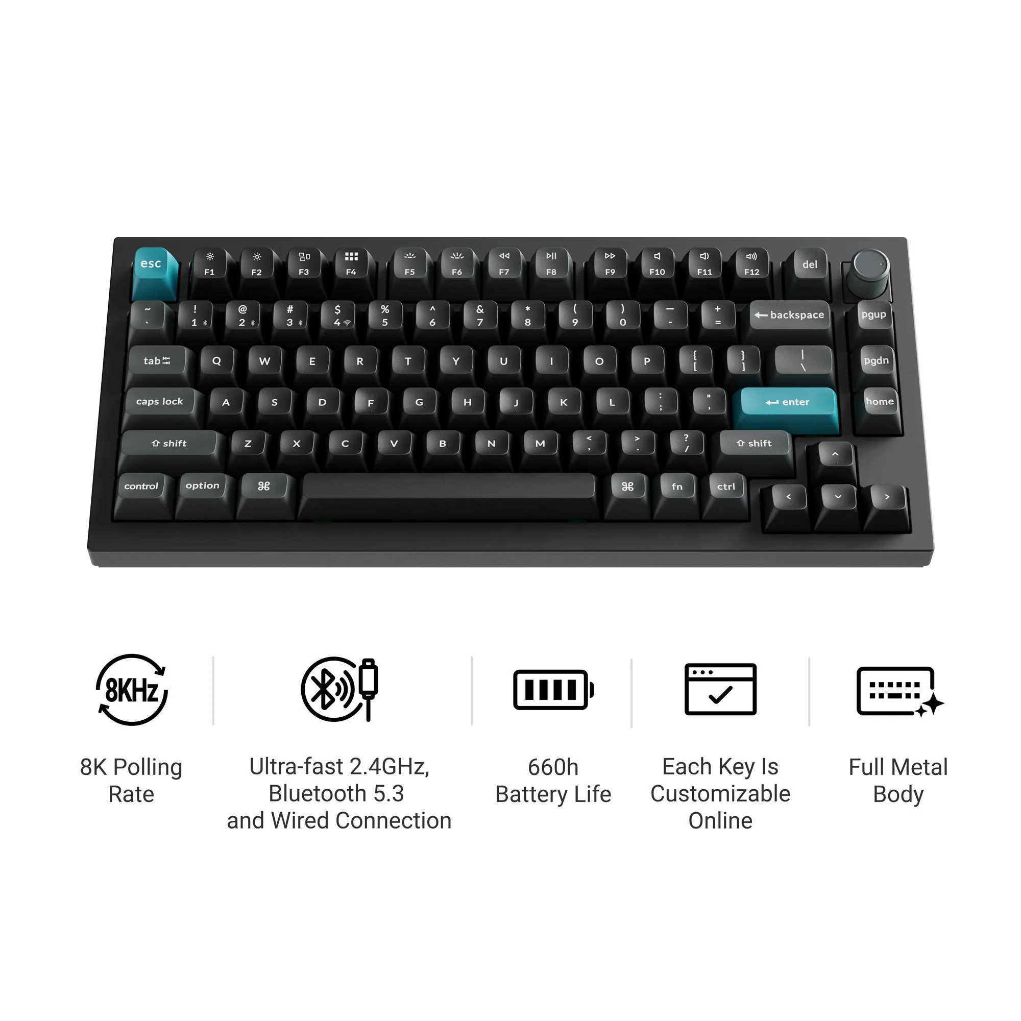 Keychron Q1 Ultra 8K langaton custom-mekaaninen näppäimistö