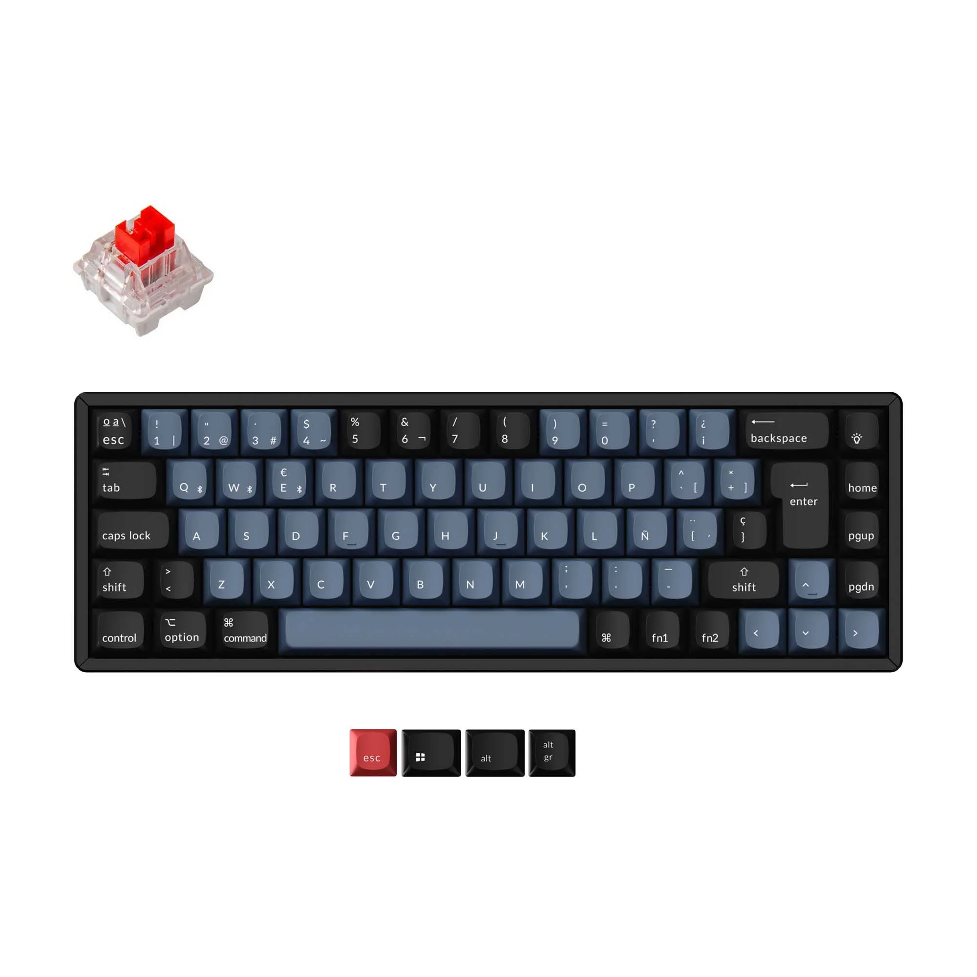 Keychron K6 Pro QMK/VIA Teclado Mecânico Sem Fio Coleção Layout ISO