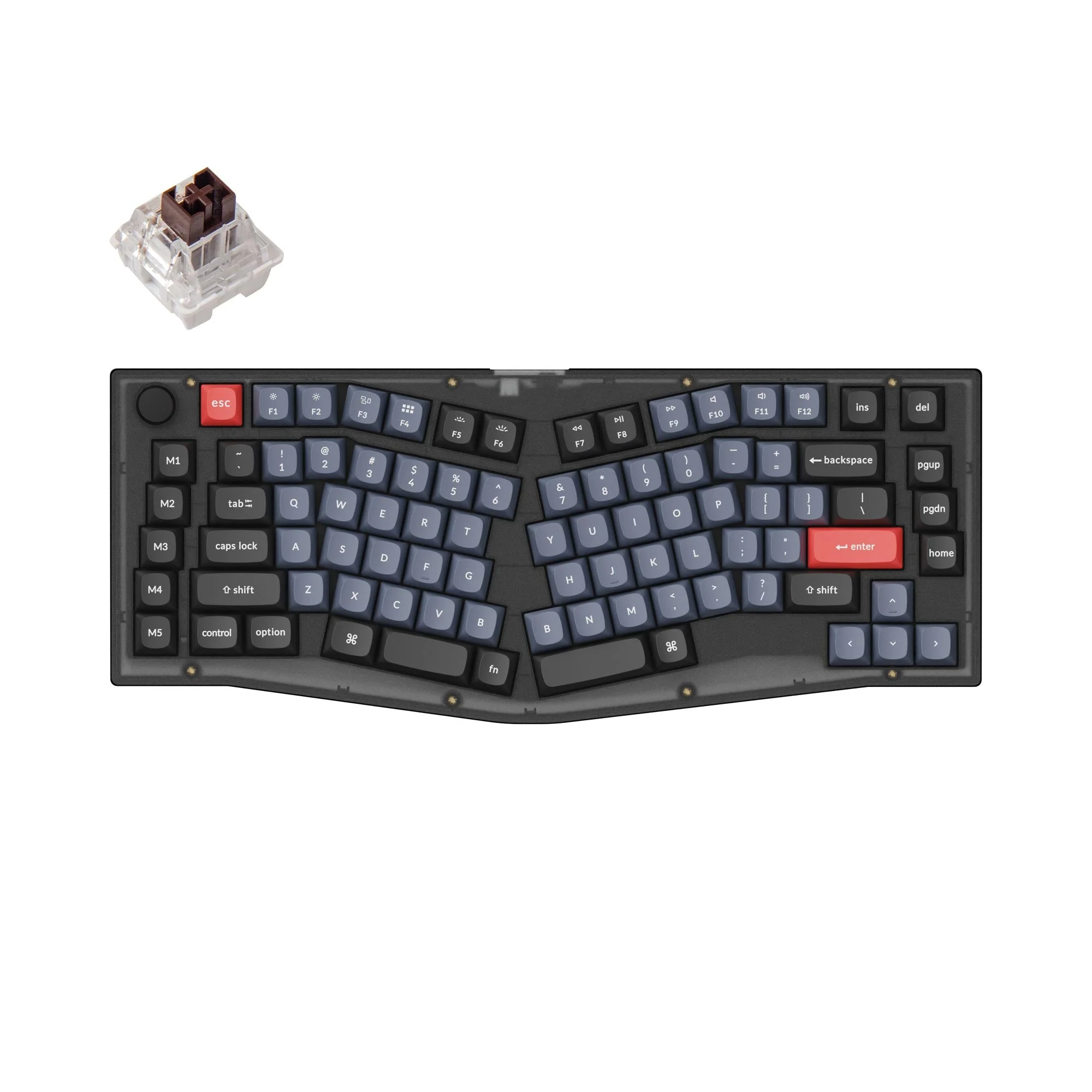 Keychron V10 (Alice-asettelu) QMK Custom -mekaaninen näppäimistö