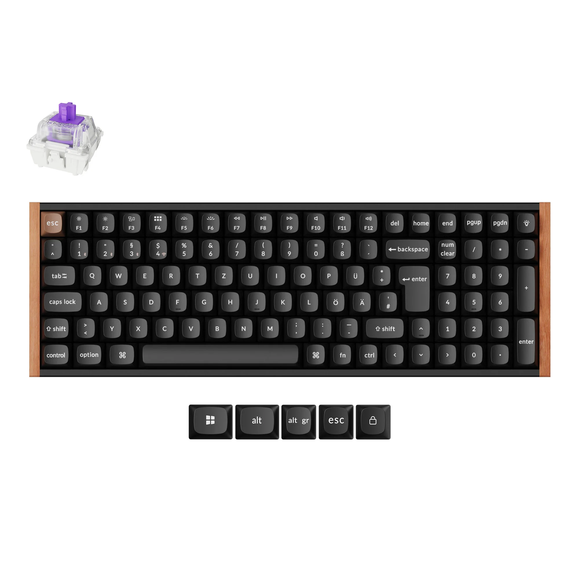 Keychron K4 HE Teclado sem fio personalizável com switch magnético, layout ISO - Coleção