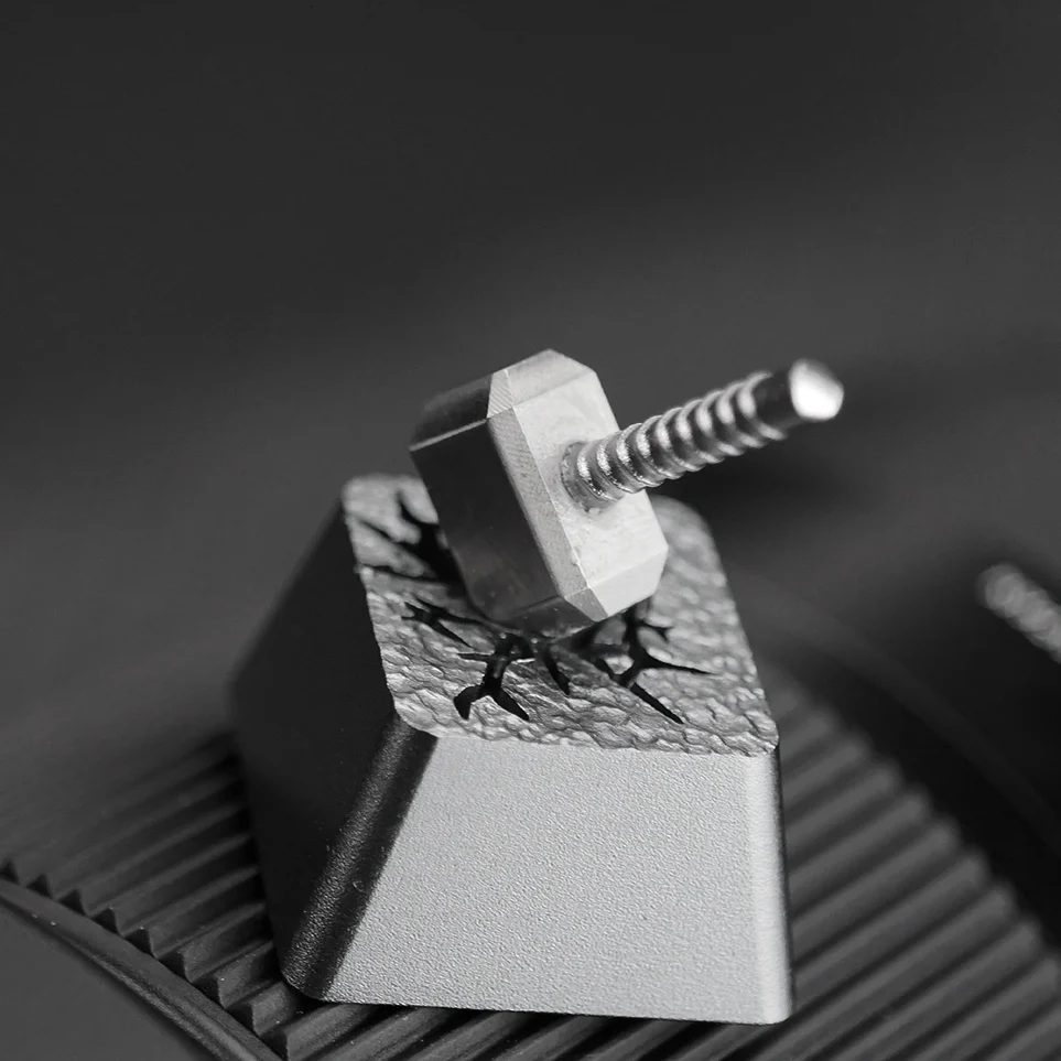 Keycap artesanal de aleación de aluminio de martillo