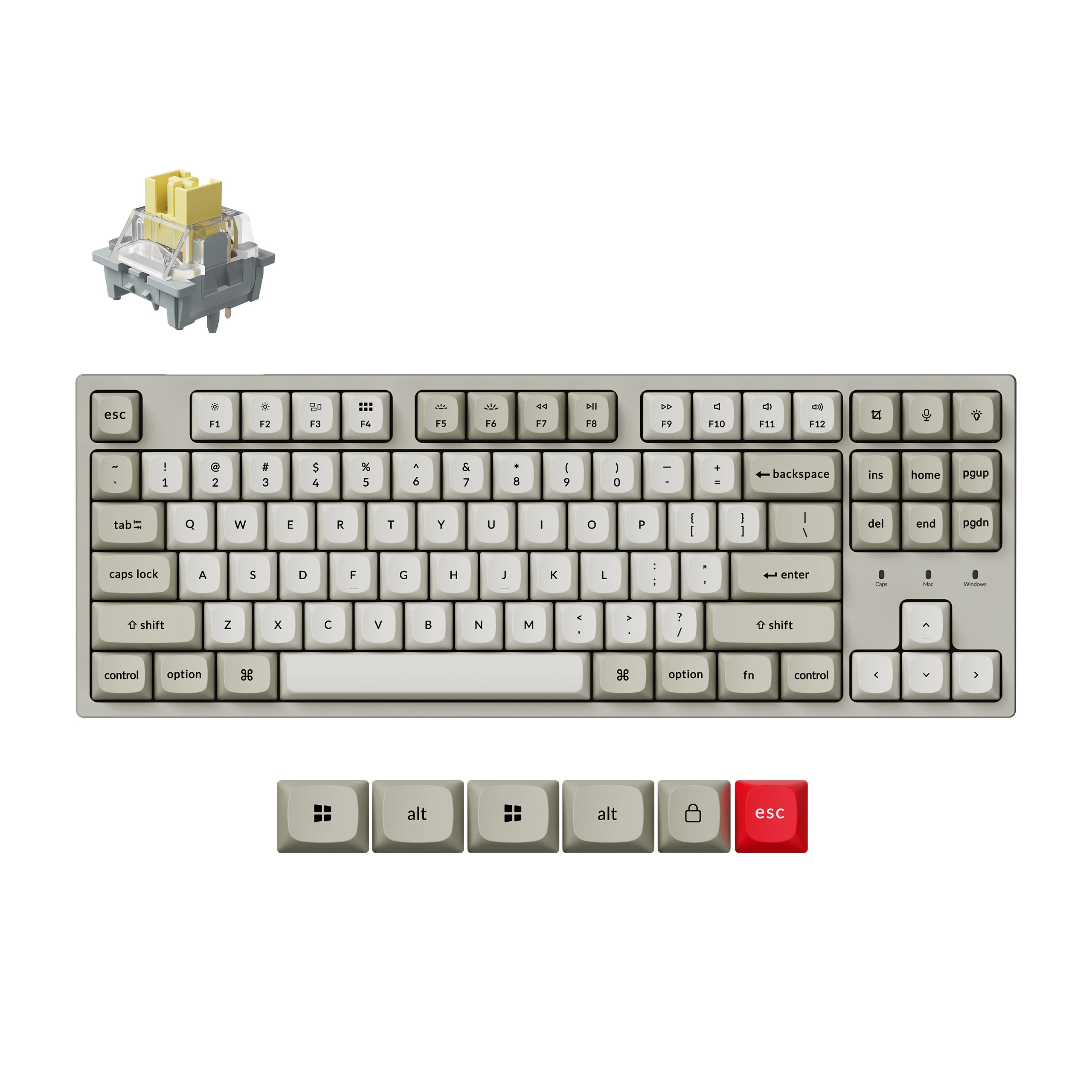 Keychron C1 Pro 8K QMK bekabeld custom mechanisch toetsenbord