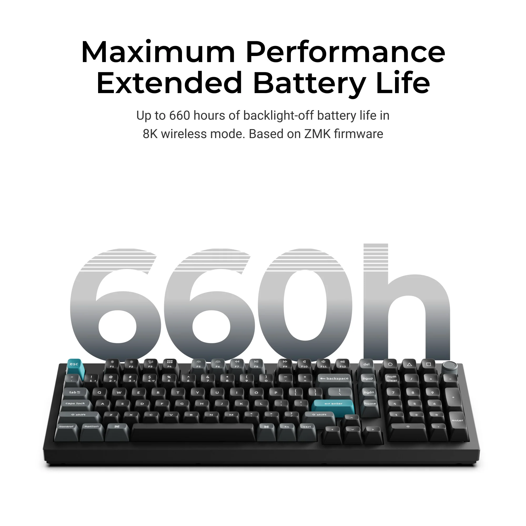 Teclado mecânico personalizado sem fio Keychron Q5 Ultra 8K