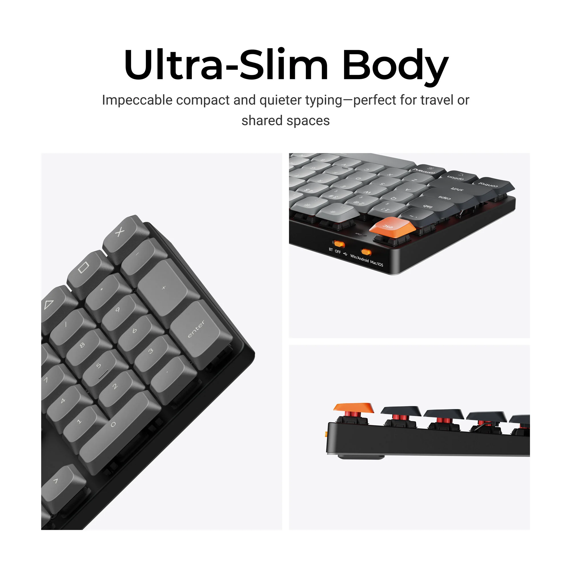 Teclado Mecânico Sem Fio Keychron K5 QMK (Versão 2)