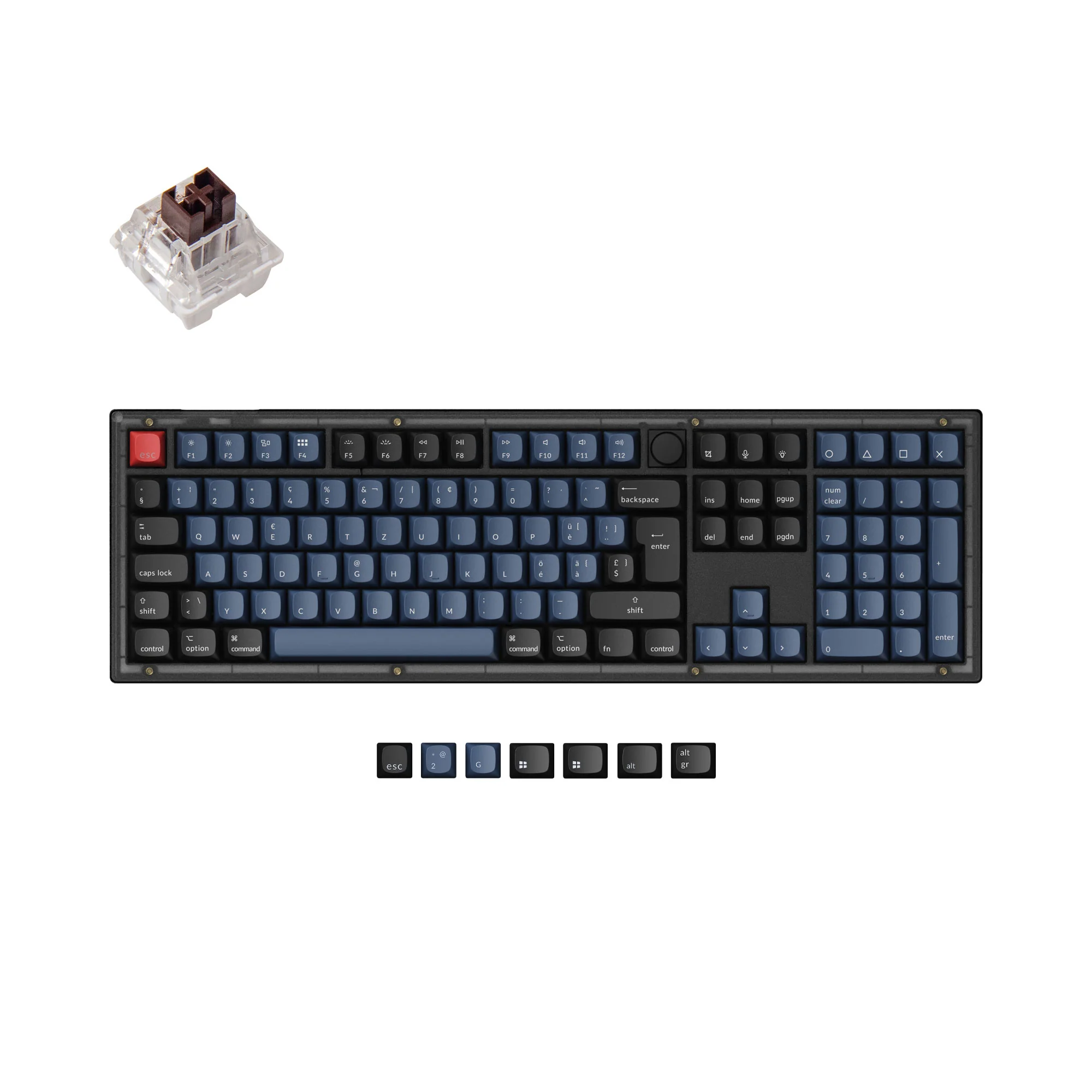 Keychron V6 QMK Customowa klawiatura mechaniczna – kolekcja układów ISO