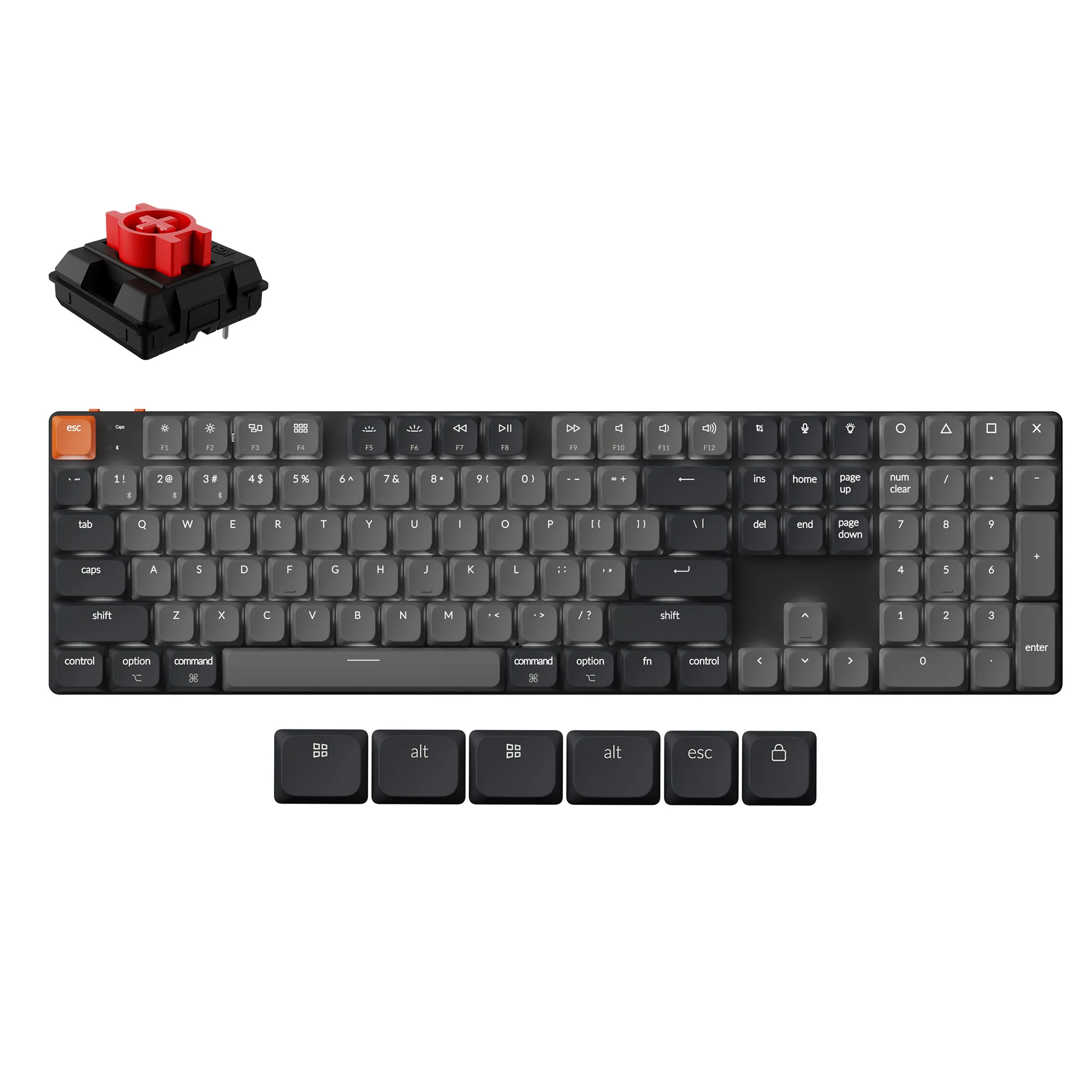 Teclado Mecânico Sem Fio Keychron K5 QMK (Versão 2)