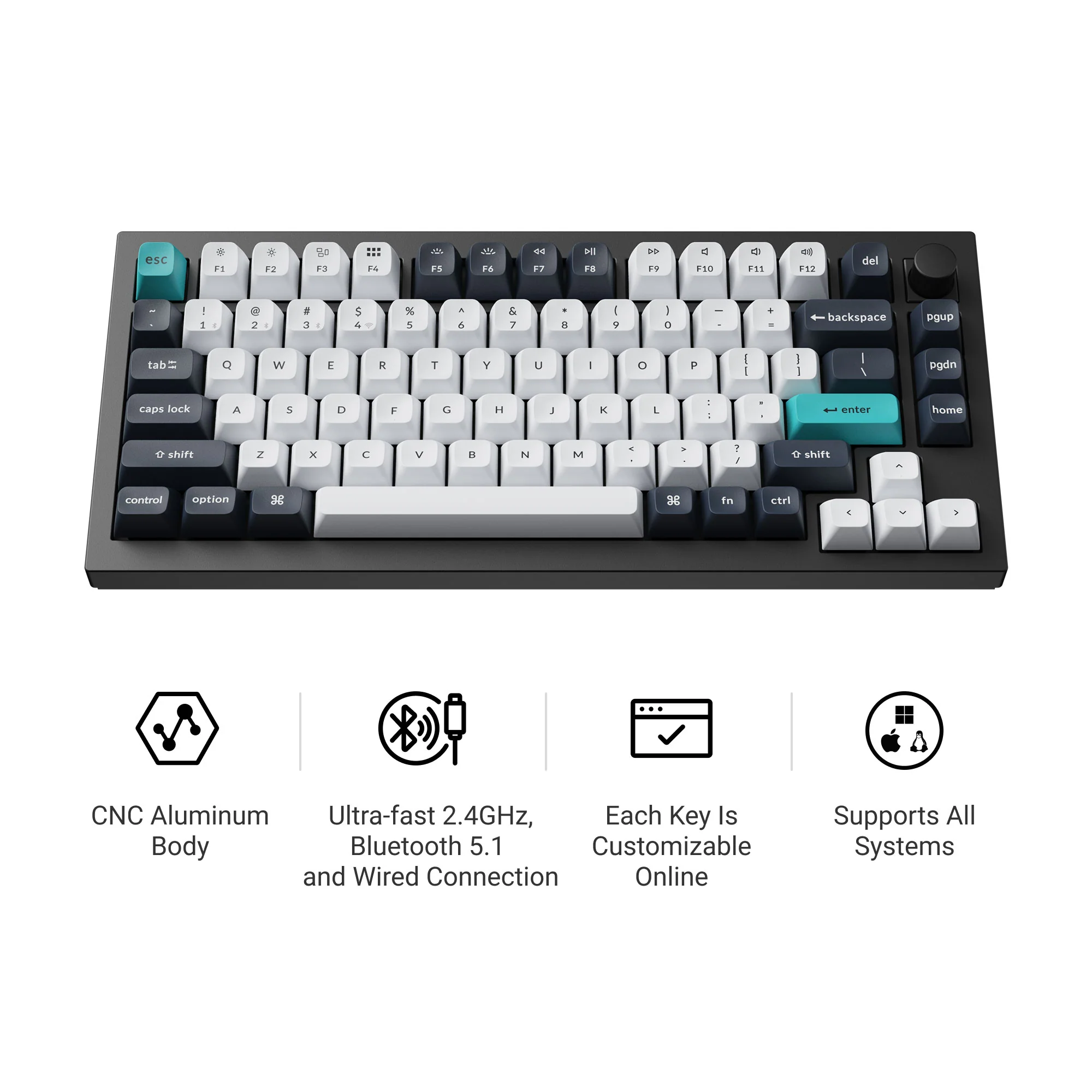 Keychron Q1 Max QMK/VIA Wireless Custom Mechanical Keyboard