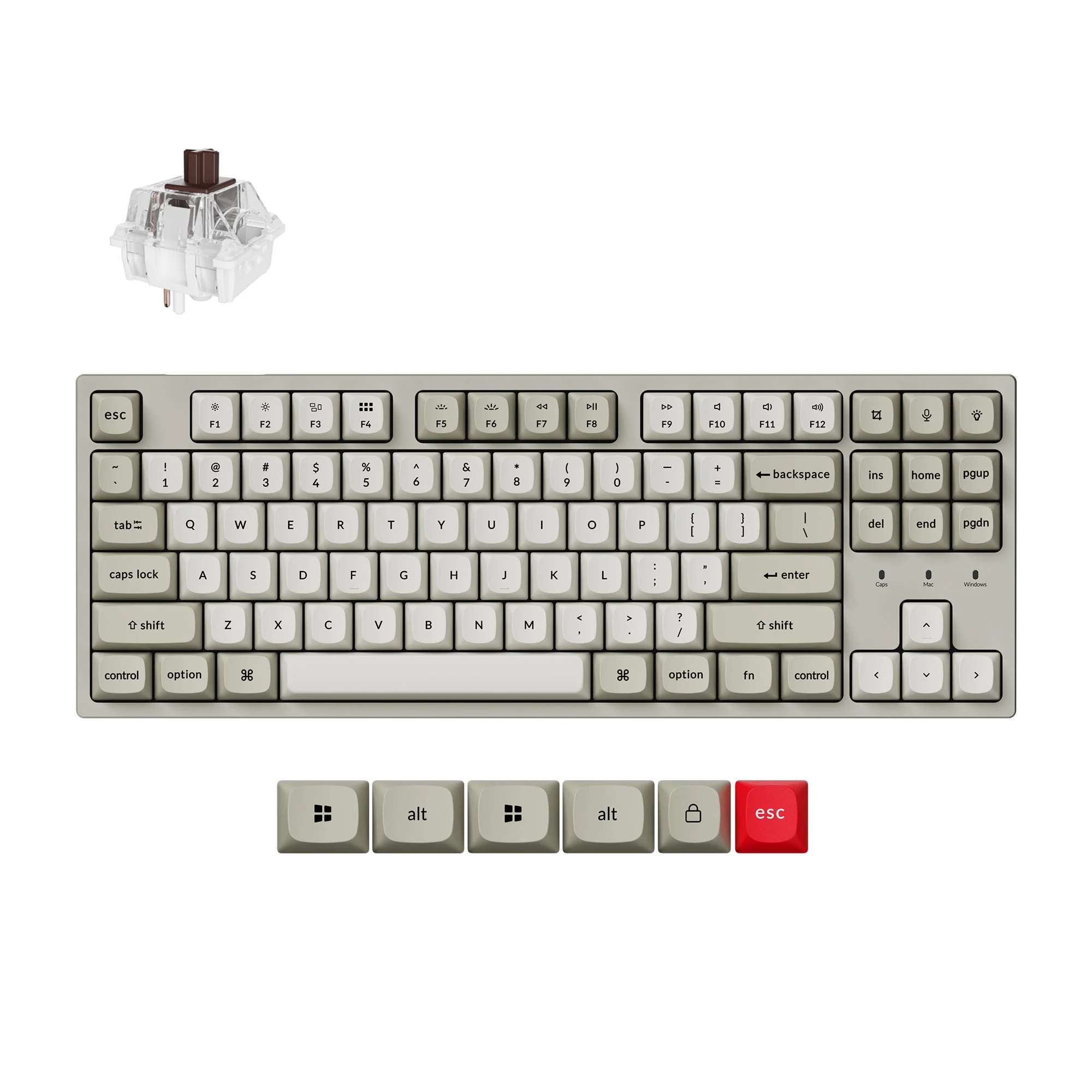 Keychron C1 Pro 8K QMK bekabeld custom mechanisch toetsenbord