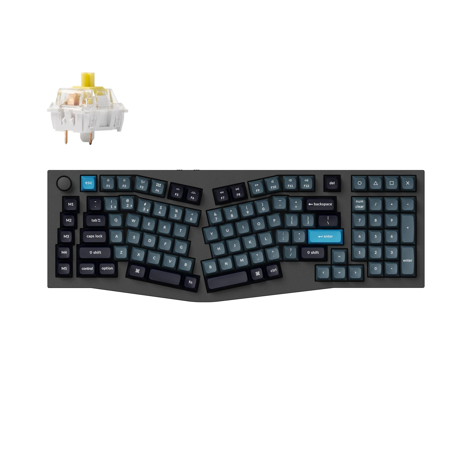 Teclado Mecânico Personalizado Sem Fio Keychron Q13 Pro (Layout Alice) QMK/VIA
