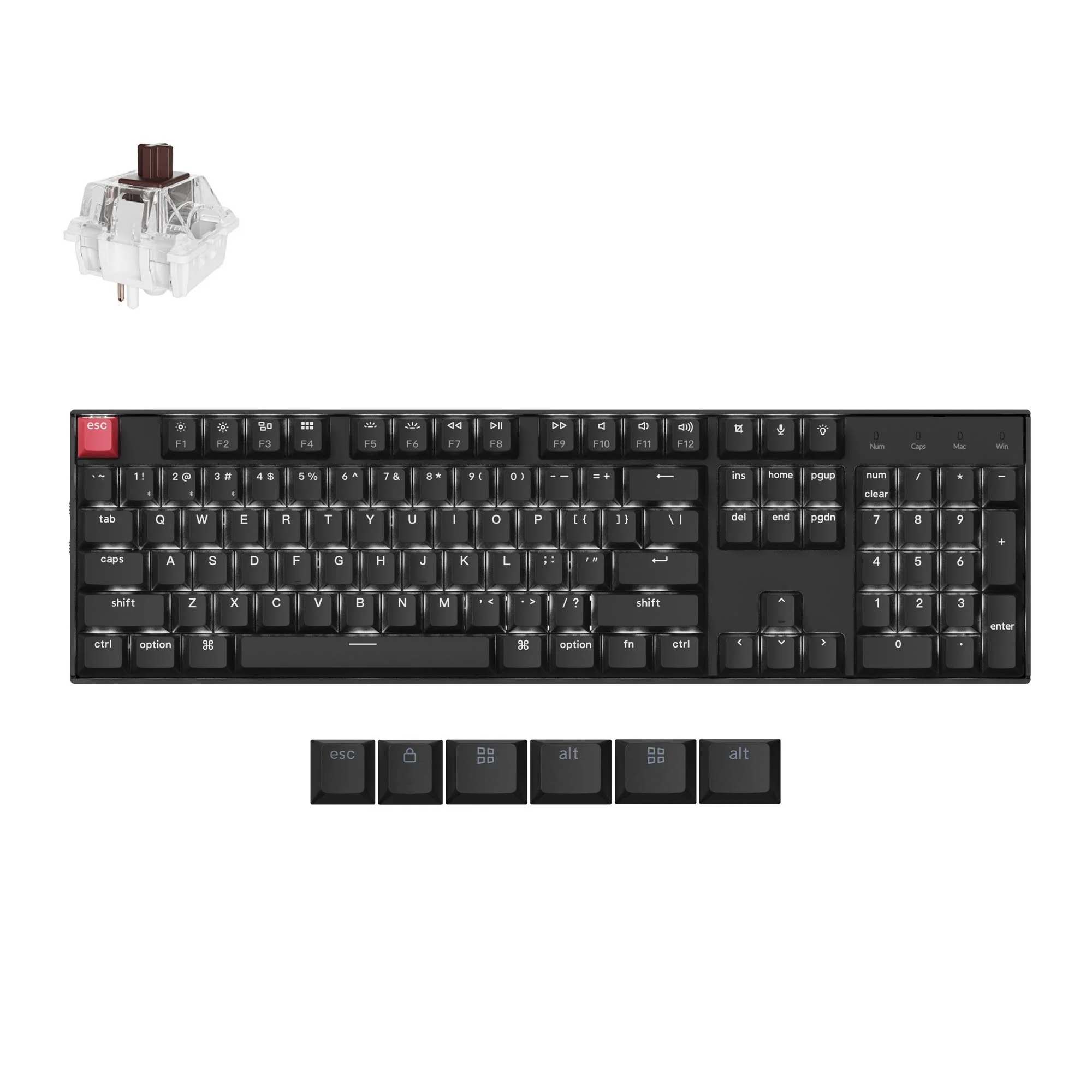 Keychron K10 QMK langaton mekaaninen näppäimistö (versio 2)