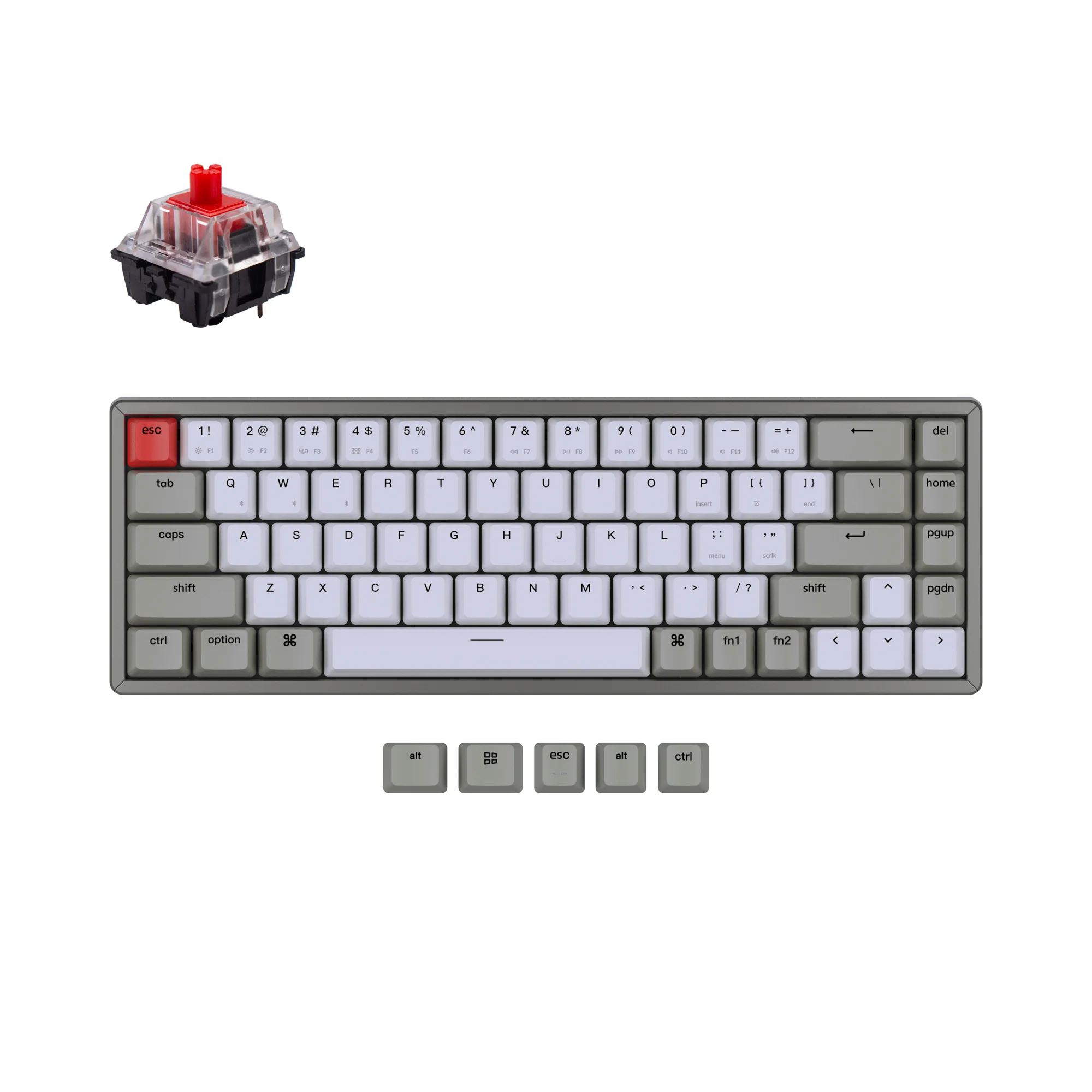 Teclado mecánico inalámbrico sin retroiluminación Keychron K6