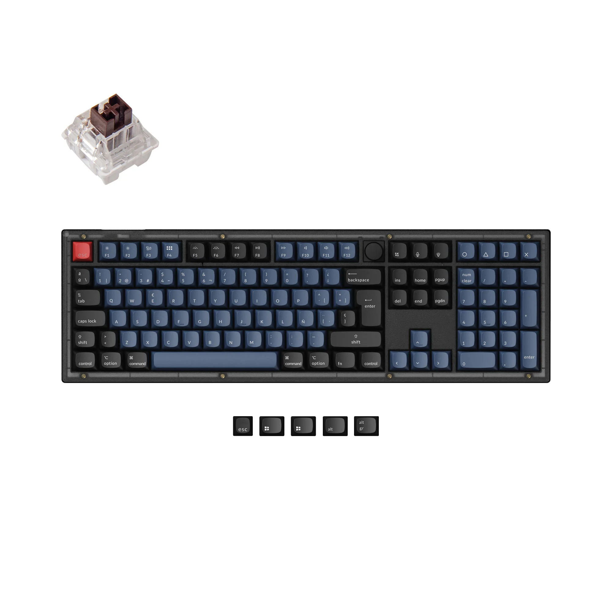 Keychron V6 QMK Customowa klawiatura mechaniczna – kolekcja układów ISO