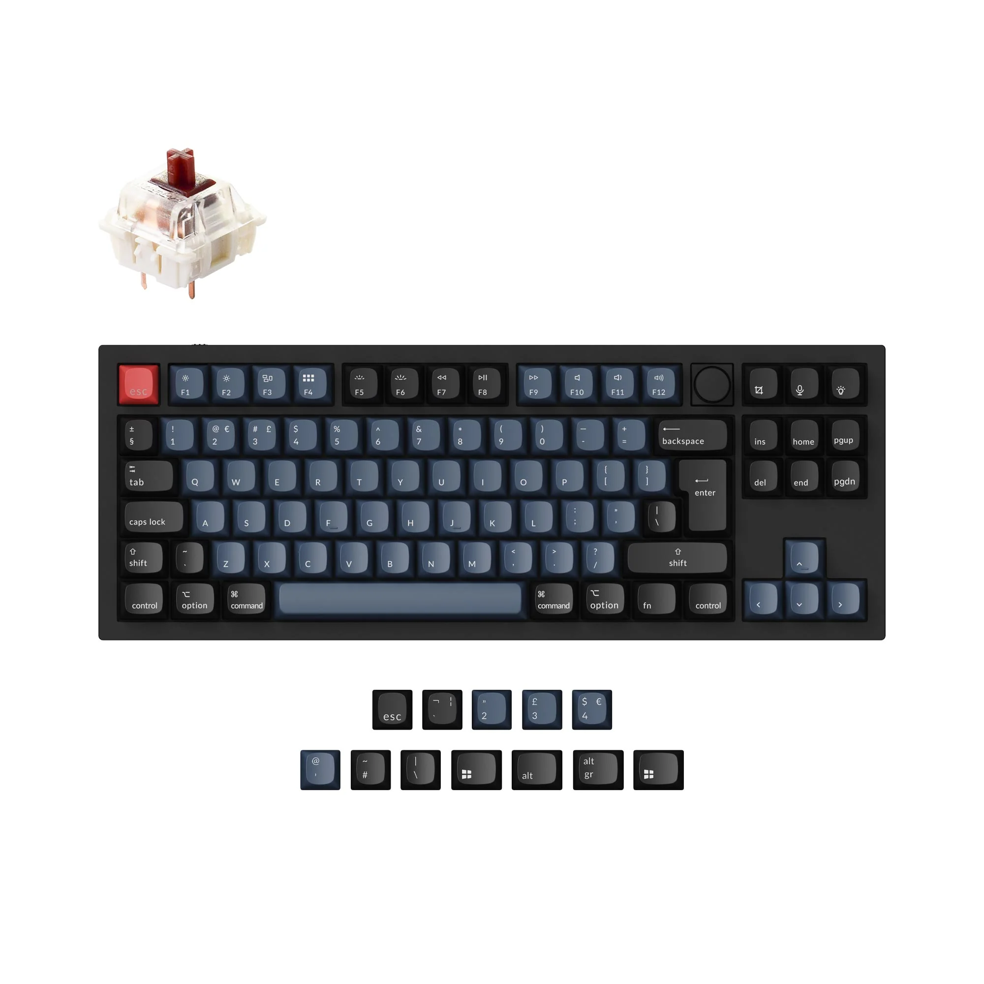 Keychron Q3 QMK Custom mekanisk tastatur ISO-layout-kollektion