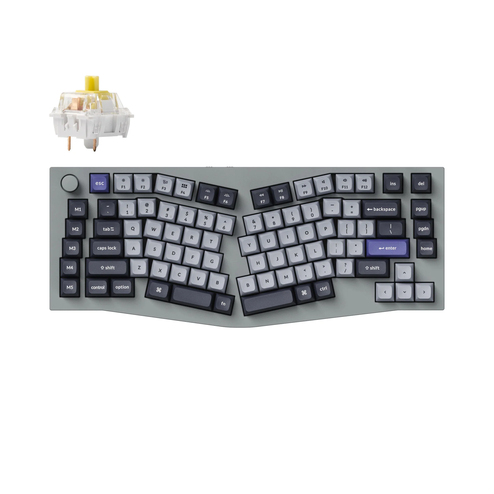 Teclado Mecânico Personalizado Sem Fio Keychron Q10 Pro (Layout Alice) QMK/VIA