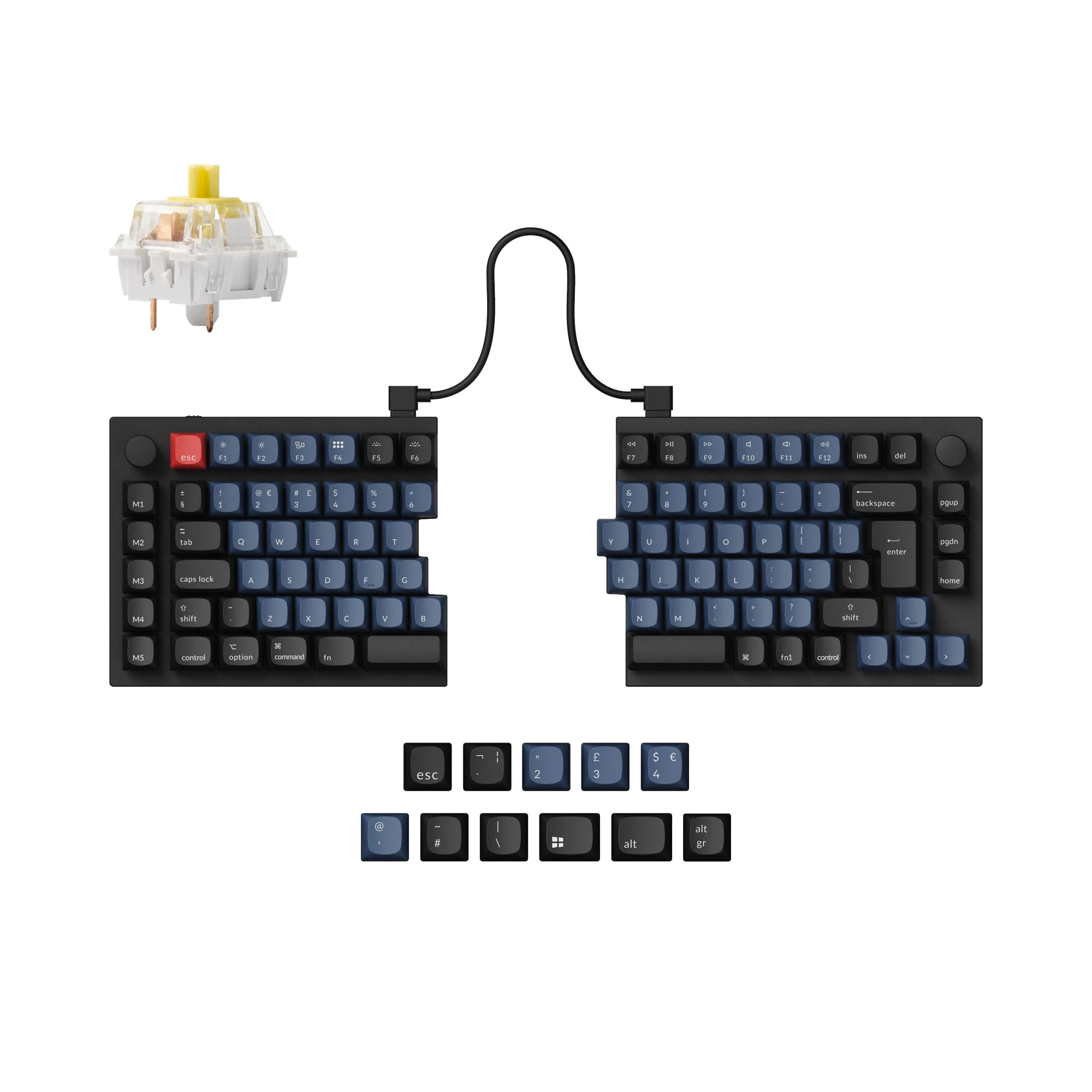 Keychron Q11 teclado mecánico personalizable QMK - colección de distribución ISO