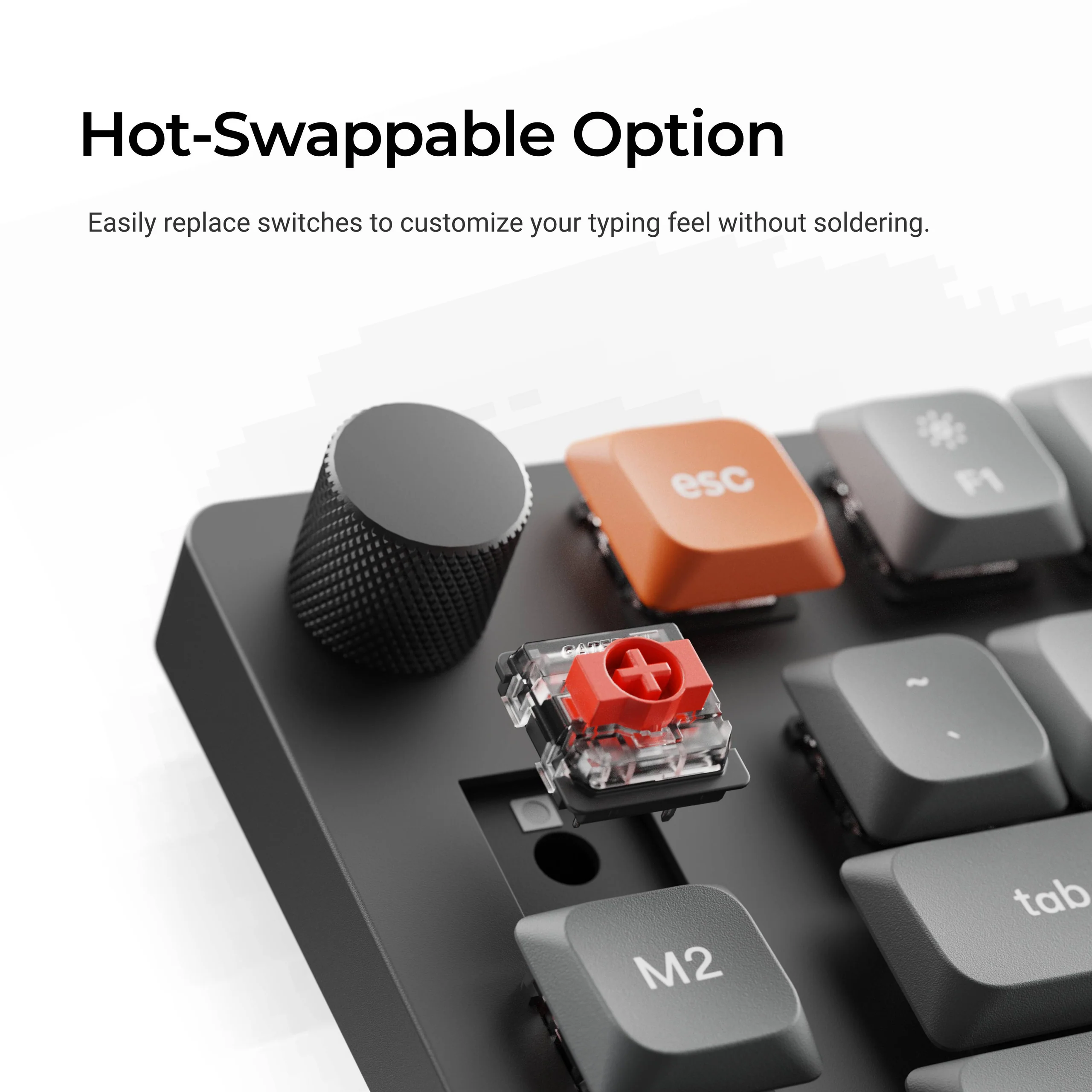 Teclado mecânico personalizado sem fio Keychron K15 Max (layout Alice) QMK