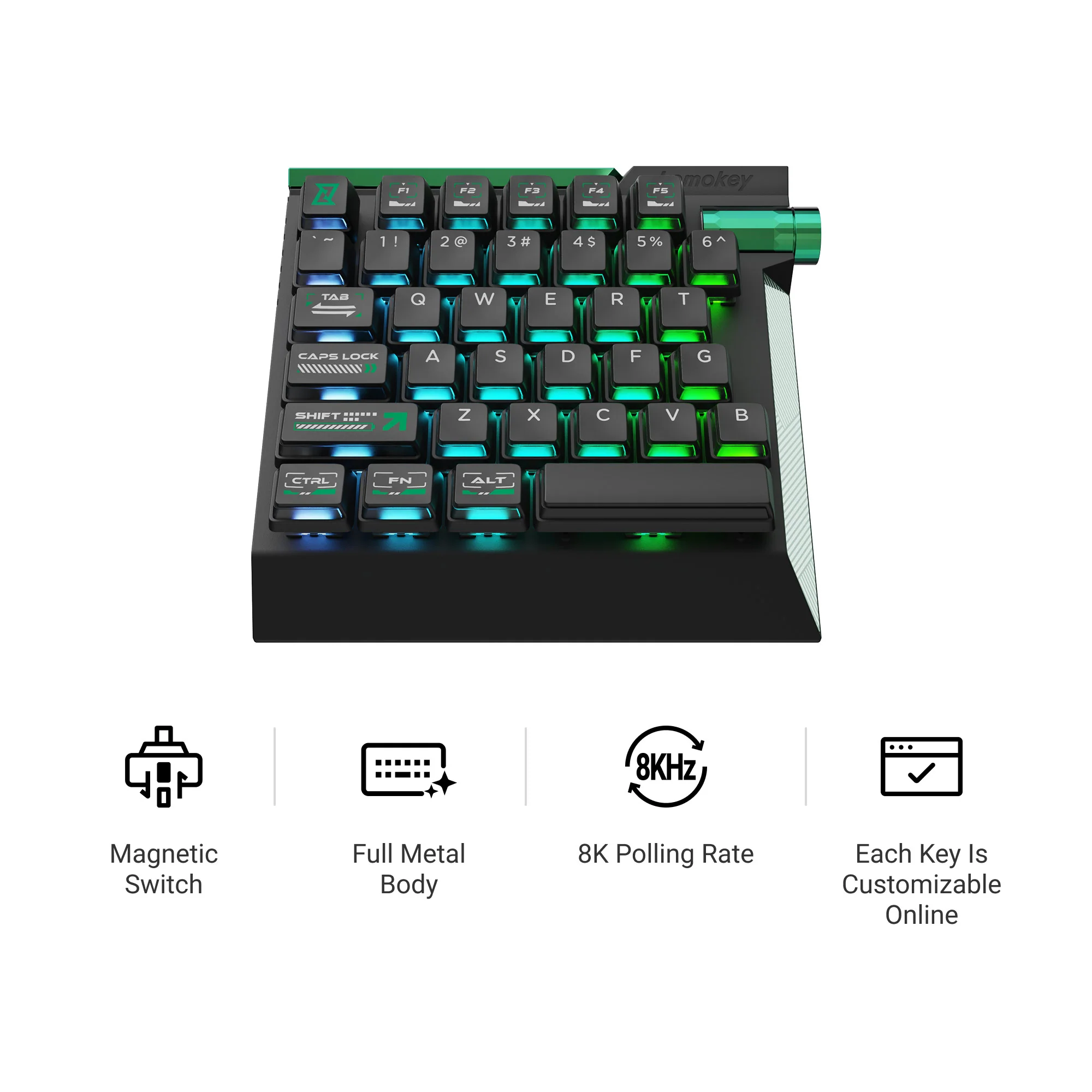 Lemokey L0 HE Teclado gaming de una mano con interruptores magnéticos